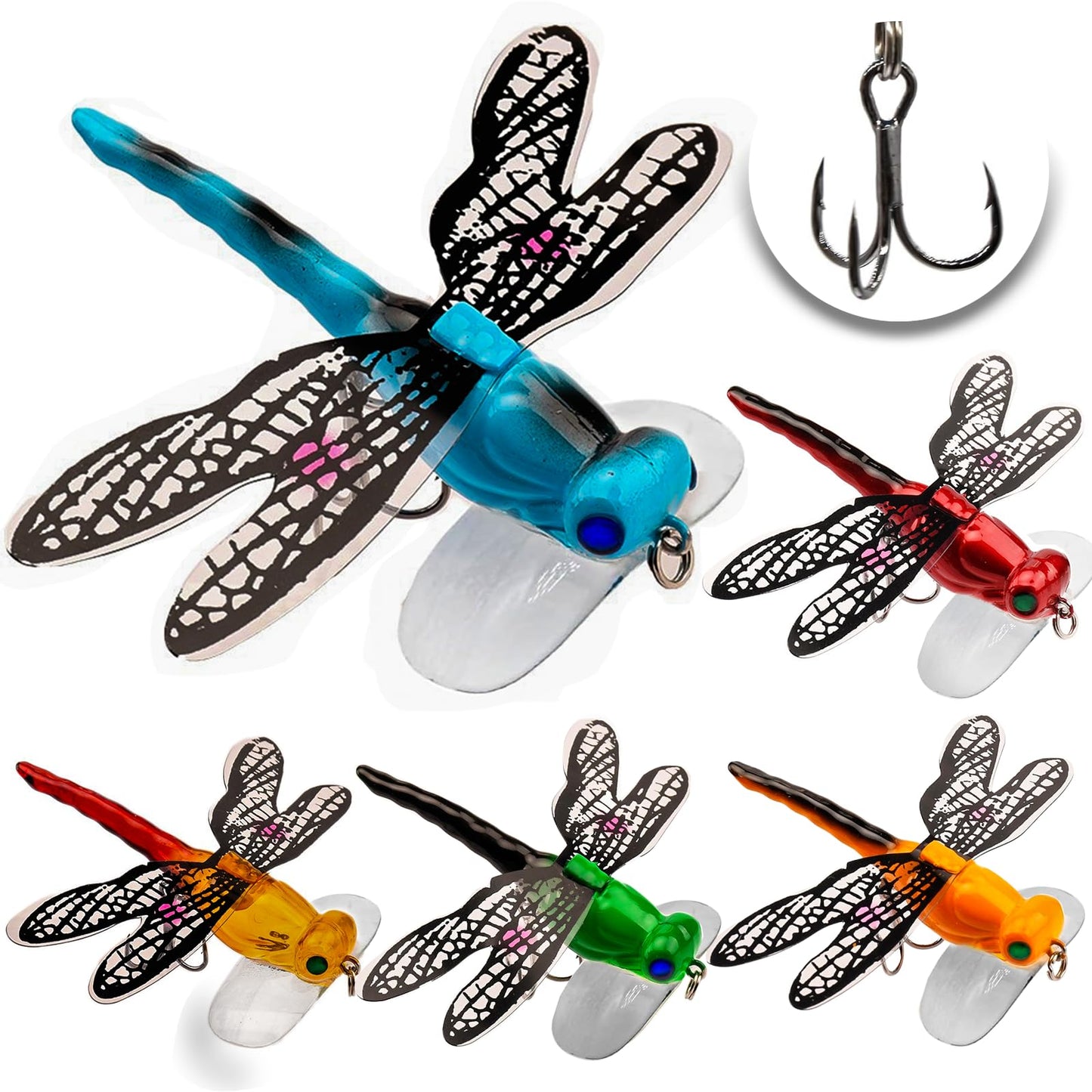 Fishing Lures Bait Set Fishing Topwater Lures Simulation Fishing Lures with Hooks Slow Sinking Bass Lures for Bass Trout Crappie