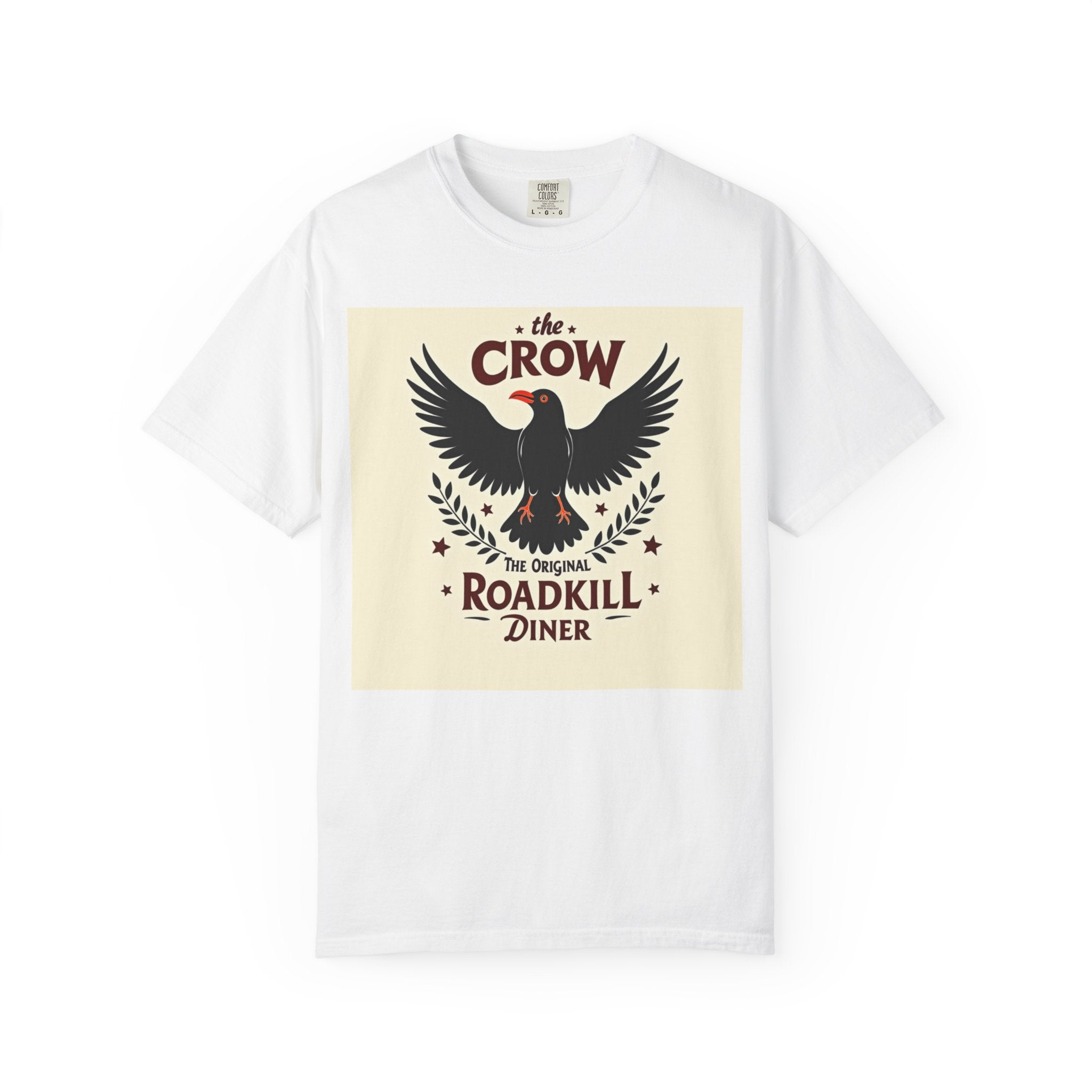 Crow Roadkill Diner T-Shirt — Retro Raven Graphic Tee