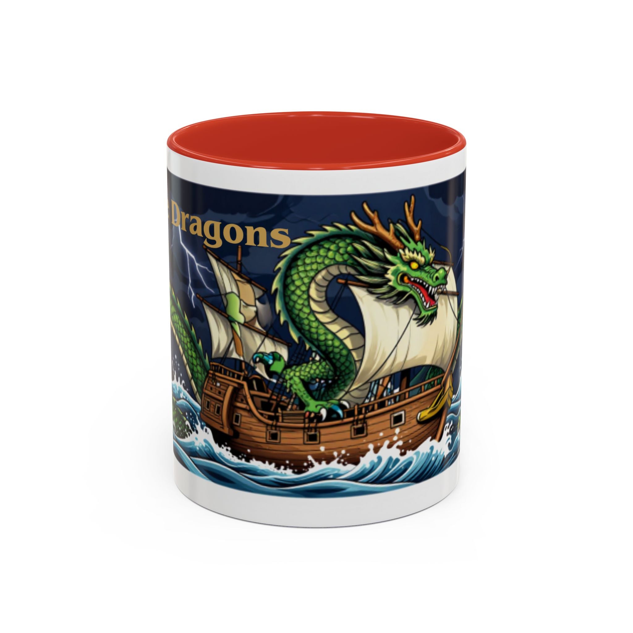 Here Be Dragons Dragon Mug – Fantasy Art | Species Ink