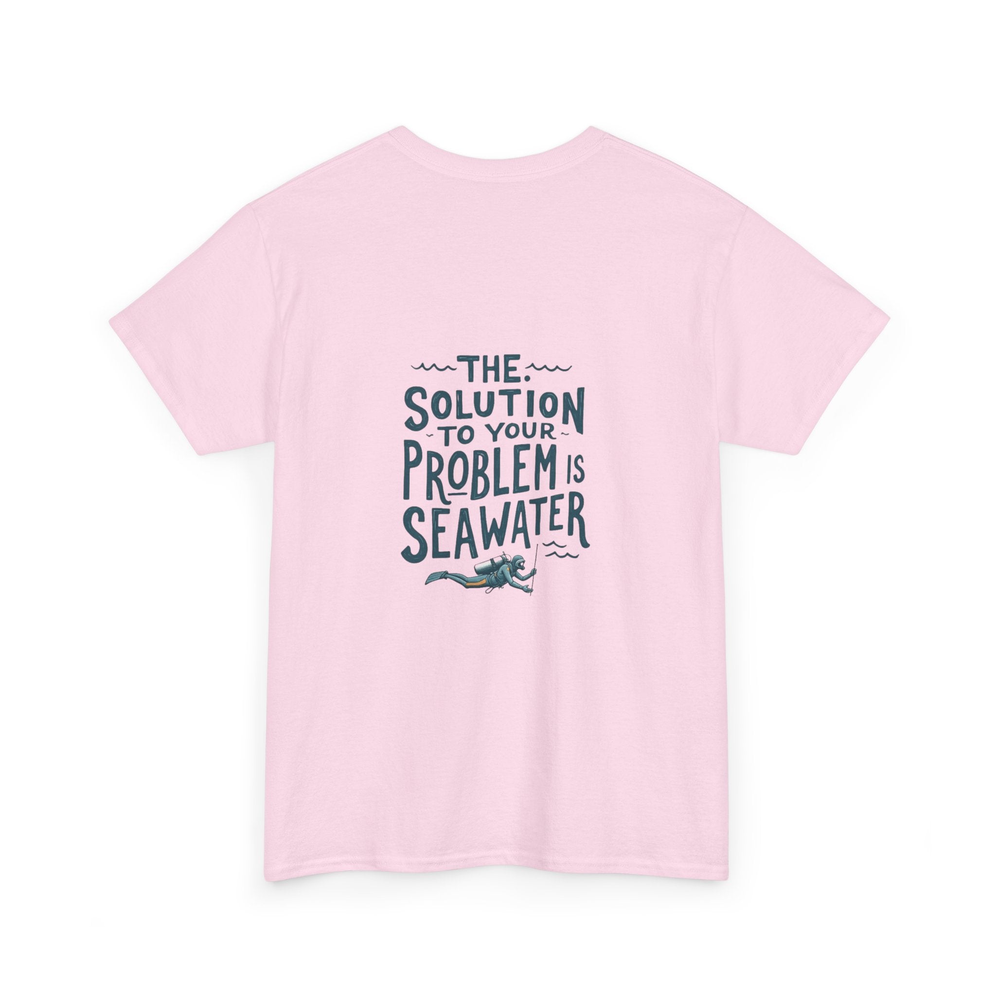 Sea Therapy T-Shirt — "The Solution to Your Problem is Seawater" Ocean Quote Tee