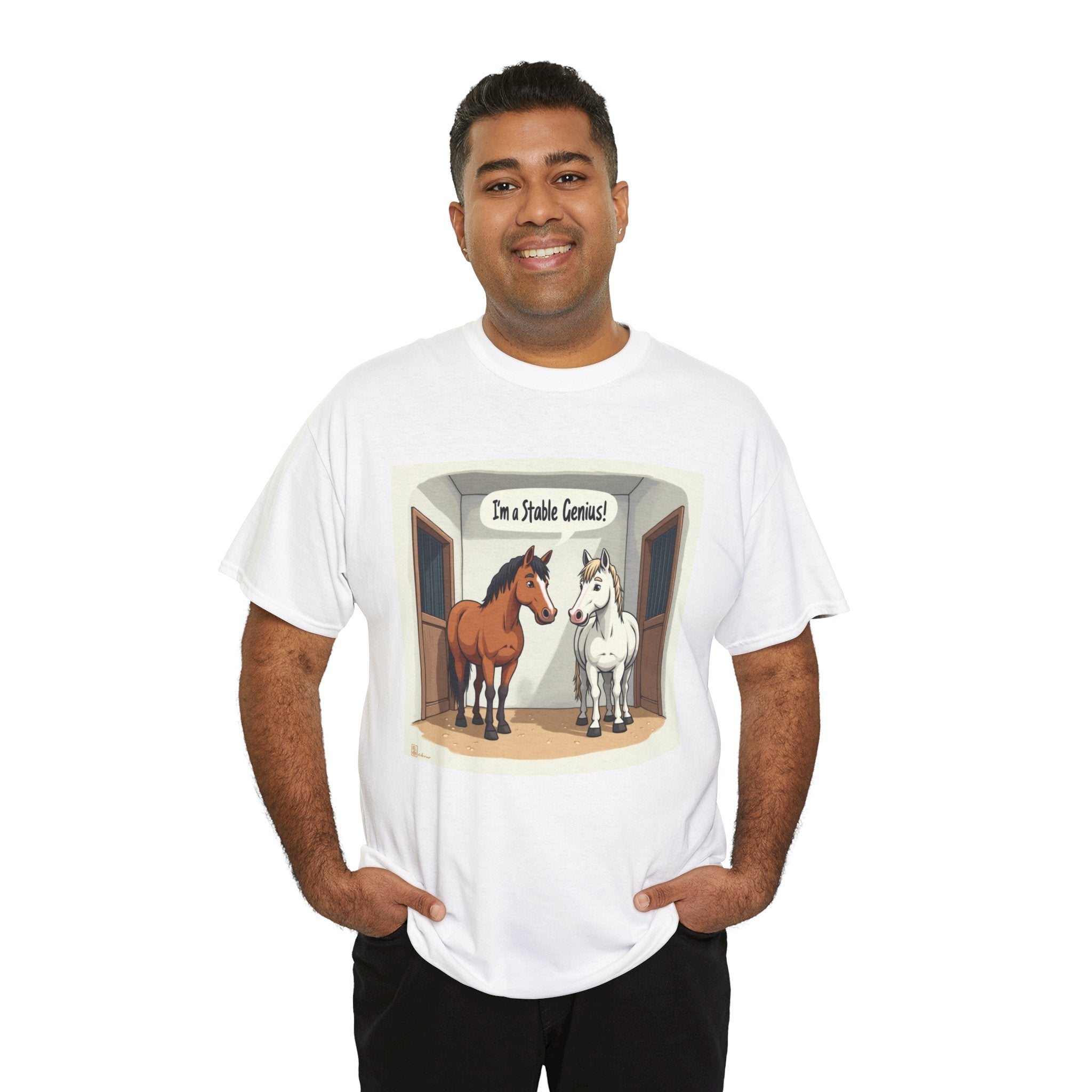 Horse Stable Tee — "I'm Stable Genius" Funny Equestrian T-Shirt