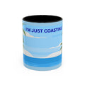 Coffee Mug — “I’m Just Coasting” Tropical Palm Beach Ceramic Accent Mug