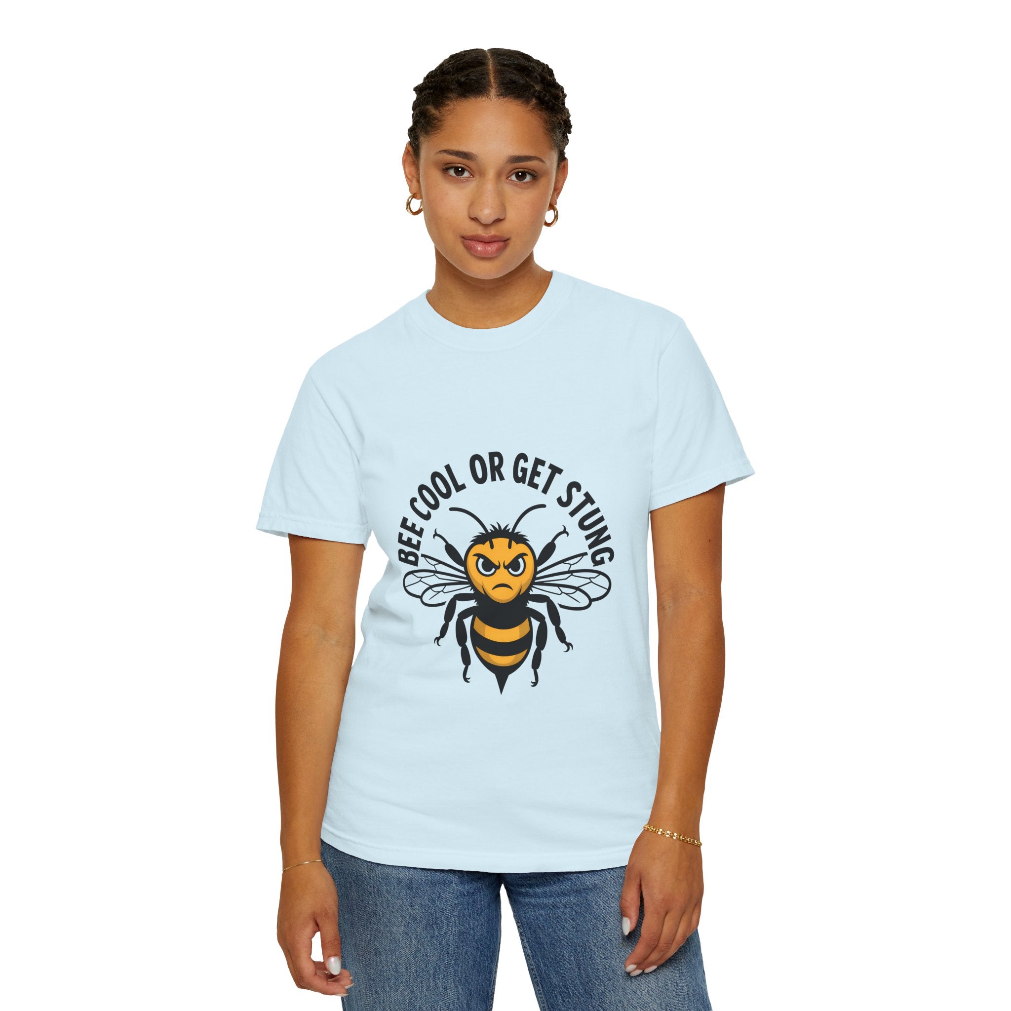 Bee Cool or Get Stung T-Shirt — Funny Angry Bee Graphic Tee