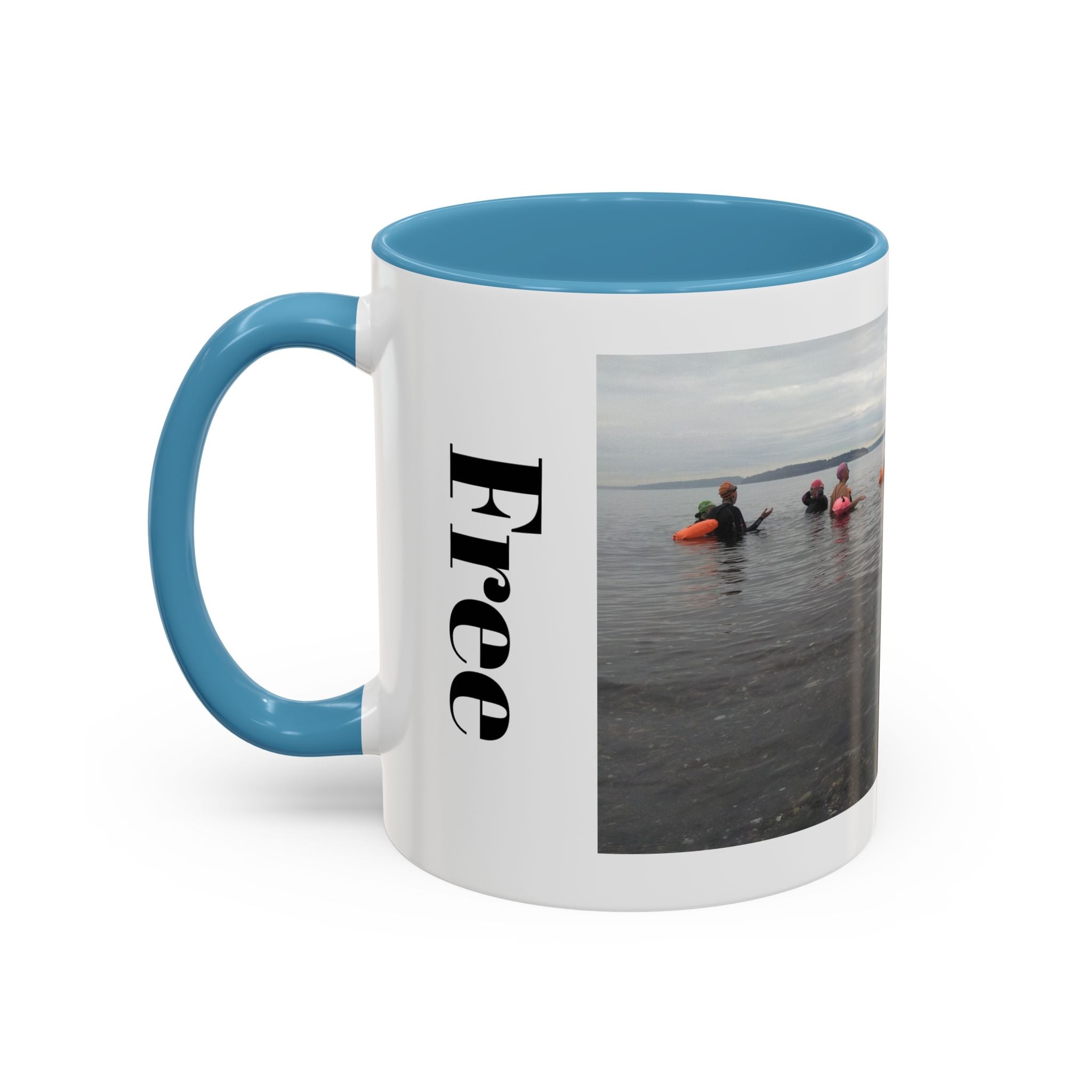 Free Divers Photo Accent Coffee Mug – Scenic Sea Diving Crew 11oz/15oz