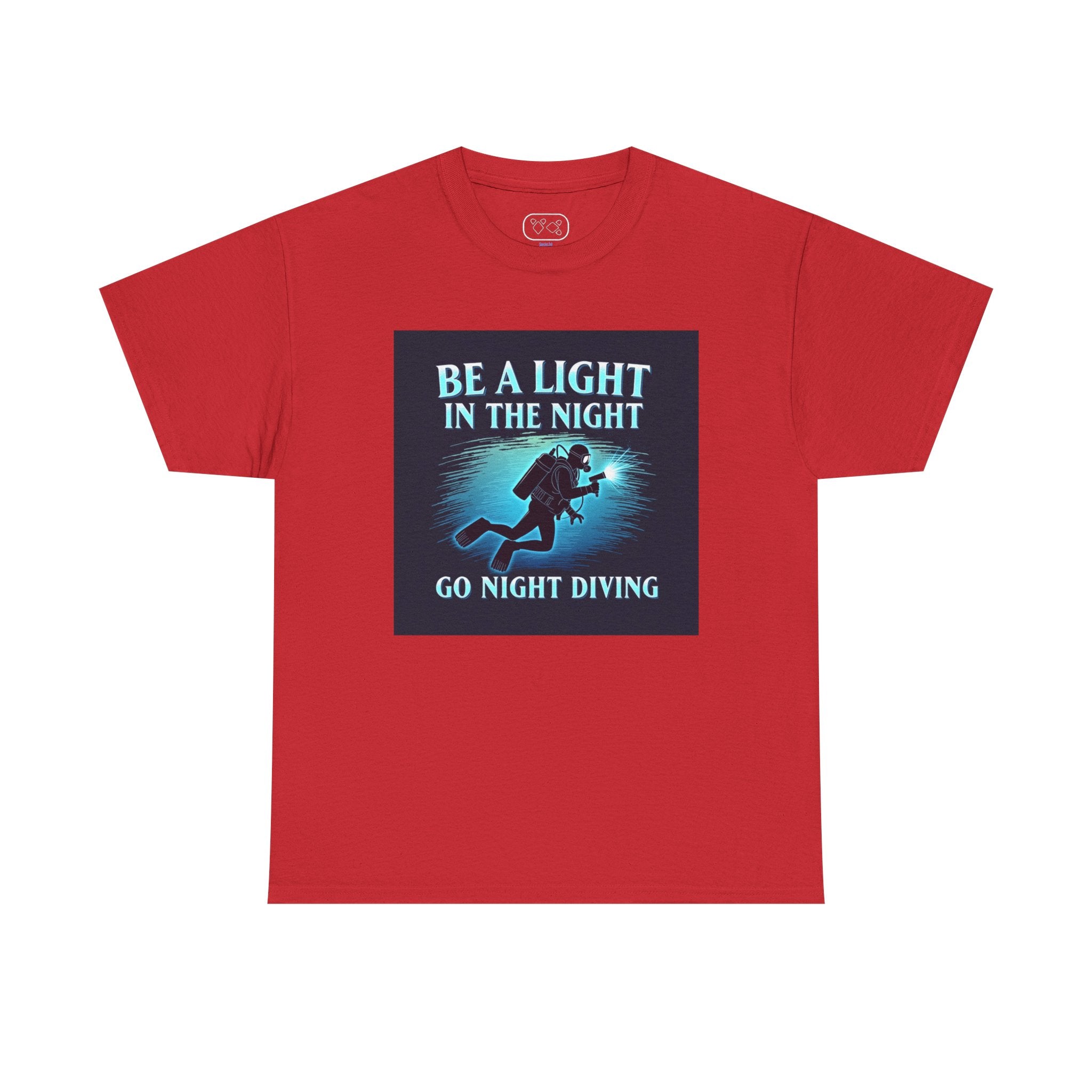 Night Diving T-Shirt — “Be a Light in the Night” Scuba Diver Tee