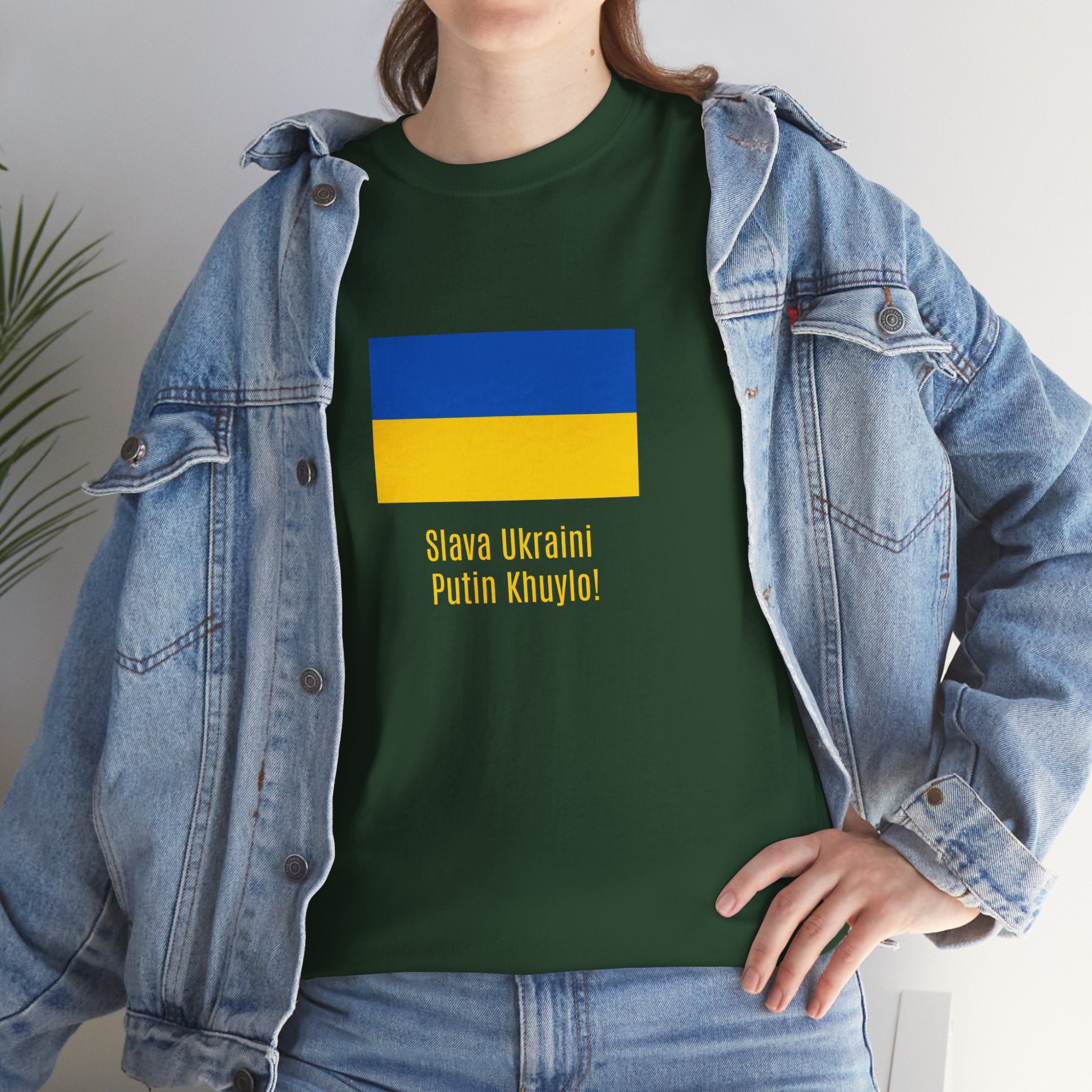 Ukraine Flag Tee — "Slava Ukraini, Pishov v Putin" Support Shirt