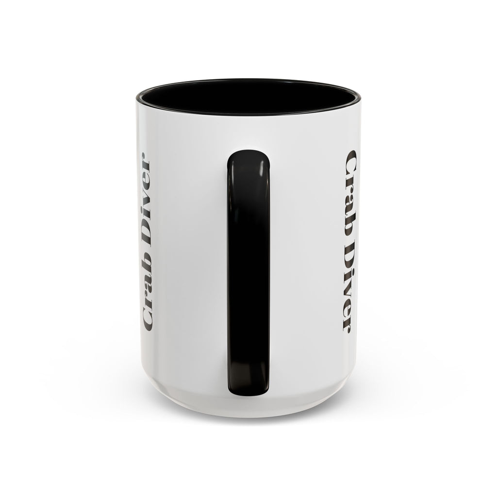 Crab Diver Accent Coffee Mug — Underwater Scuba Scene (11/15oz)