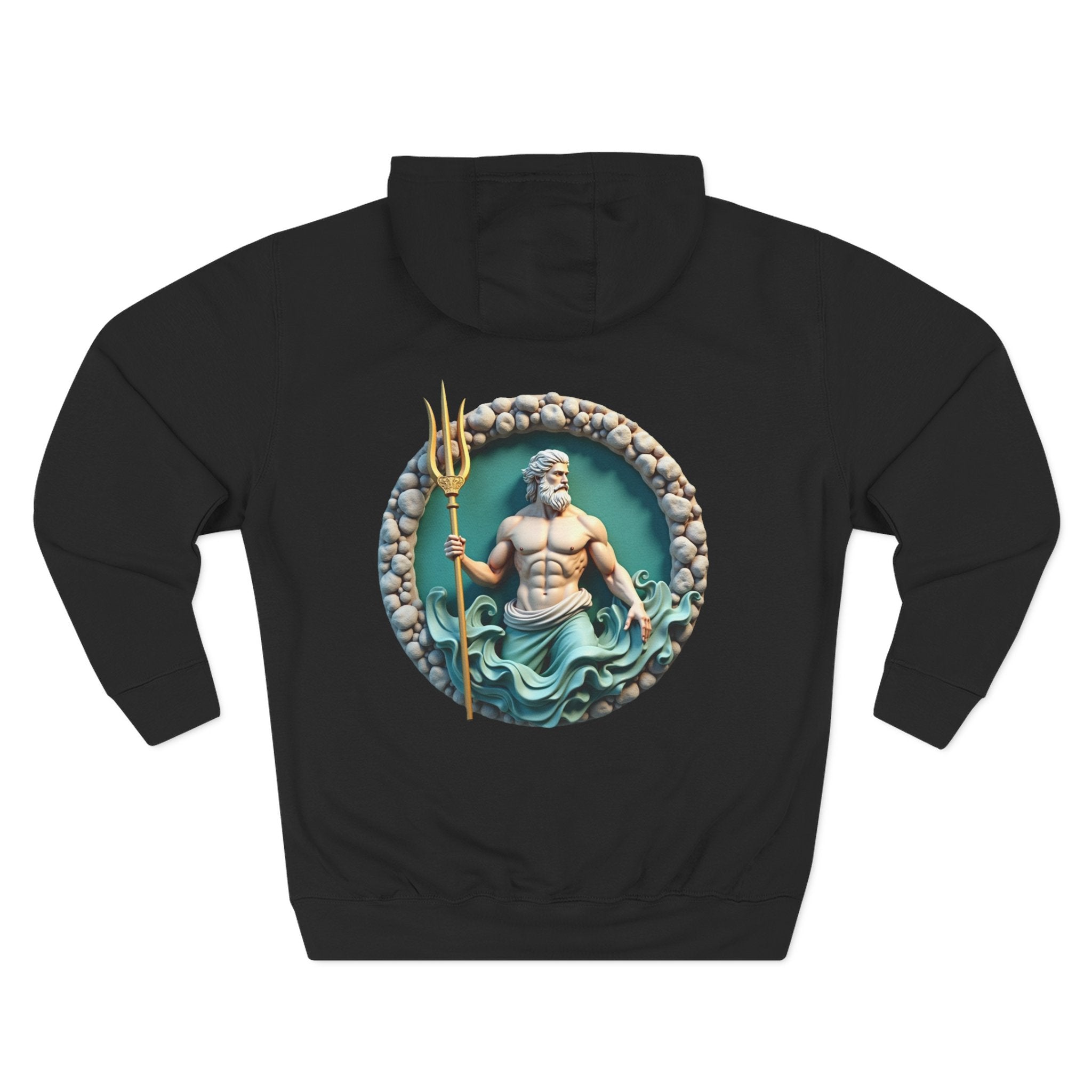 Poseidon Trident Hoodie — Mythical Sea God Graphic Pullover
