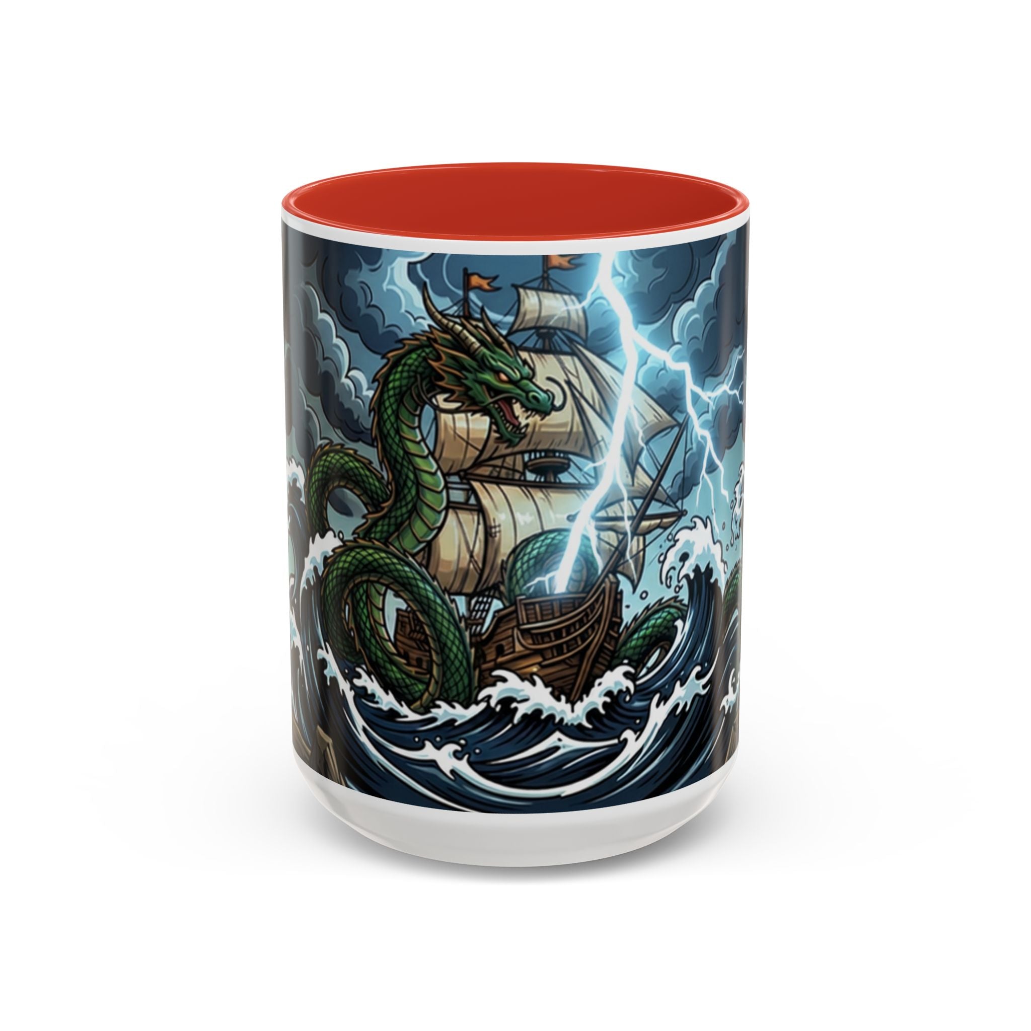 Sea Serpent Coffee Mug – Nautical Storm Art | Species Ink