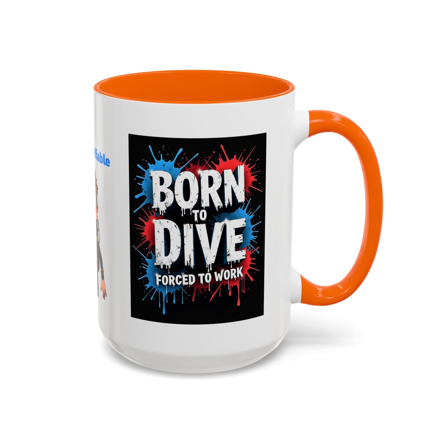 Born to Dive Coffee Mug - 'I'm Certifiable' Scuba Diver Accent Mug (11/15oz)