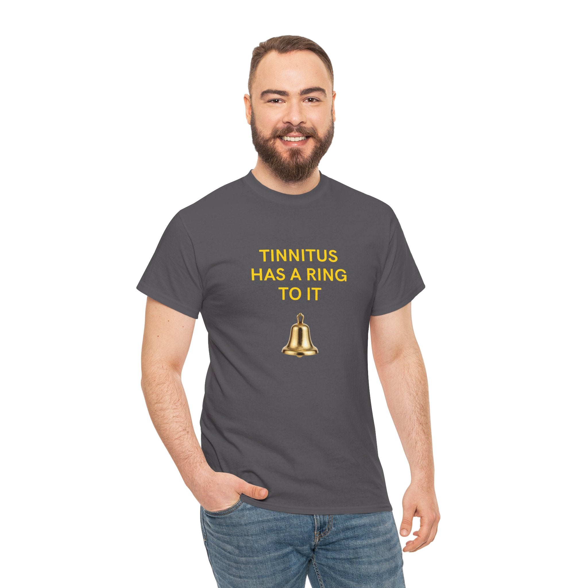 "Tinnitus Has a Ring to It" Graphic Tee (Bell Design)