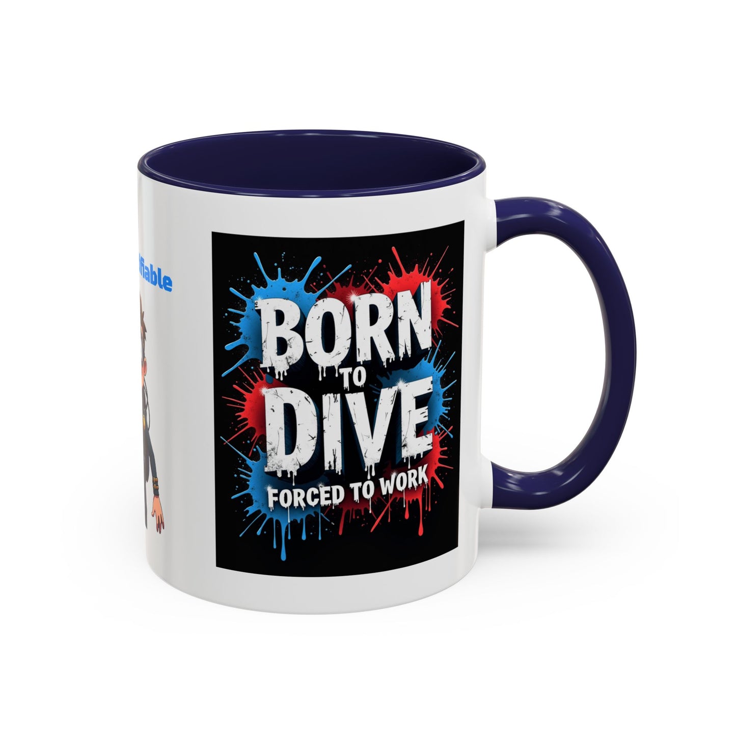 Born to Dive Coffee Mug - 'I'm Certifiable' Scuba Diver Accent Mug (11/15oz)