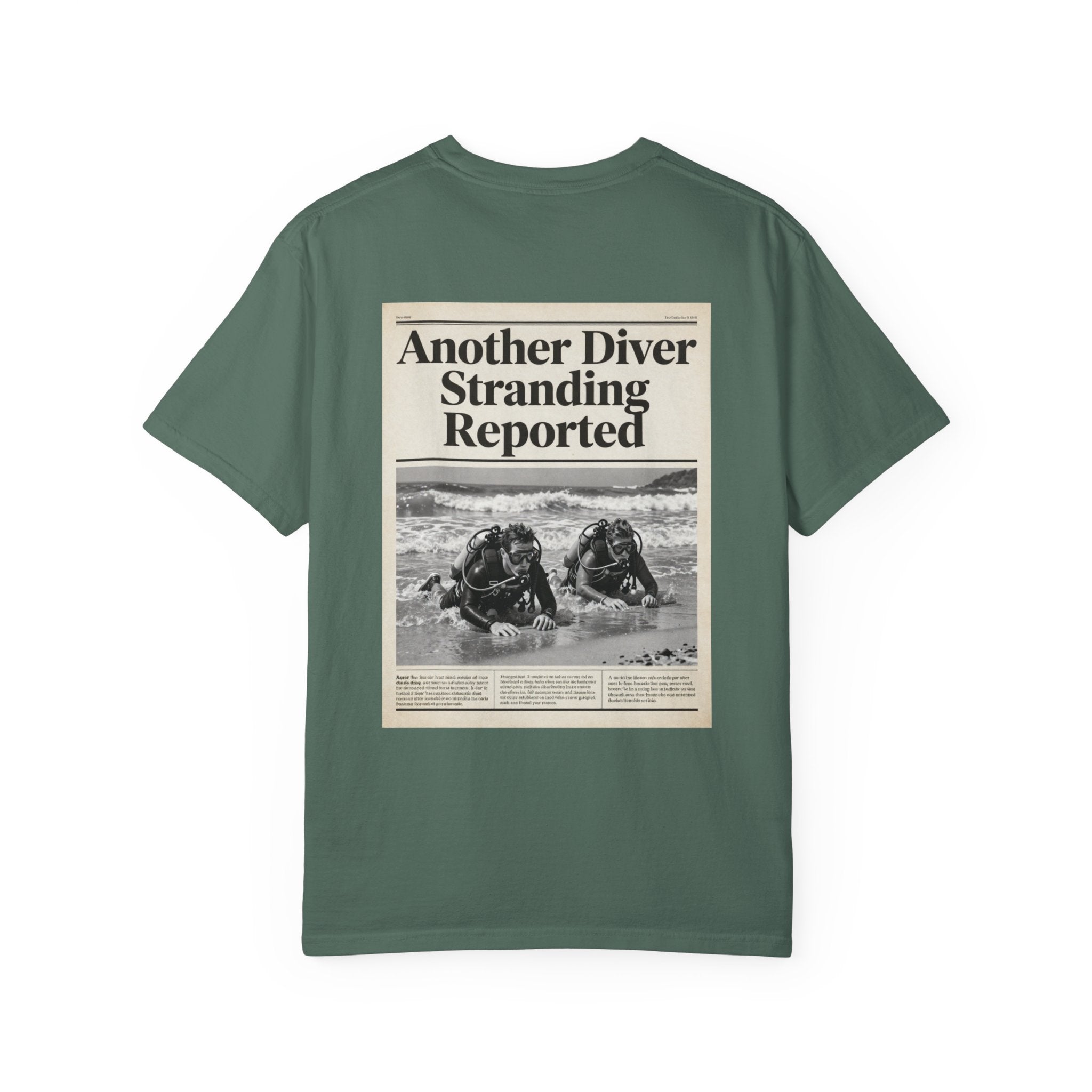 Vintage Newspaper 'Another Diver Stranding Reported' T-Shirt