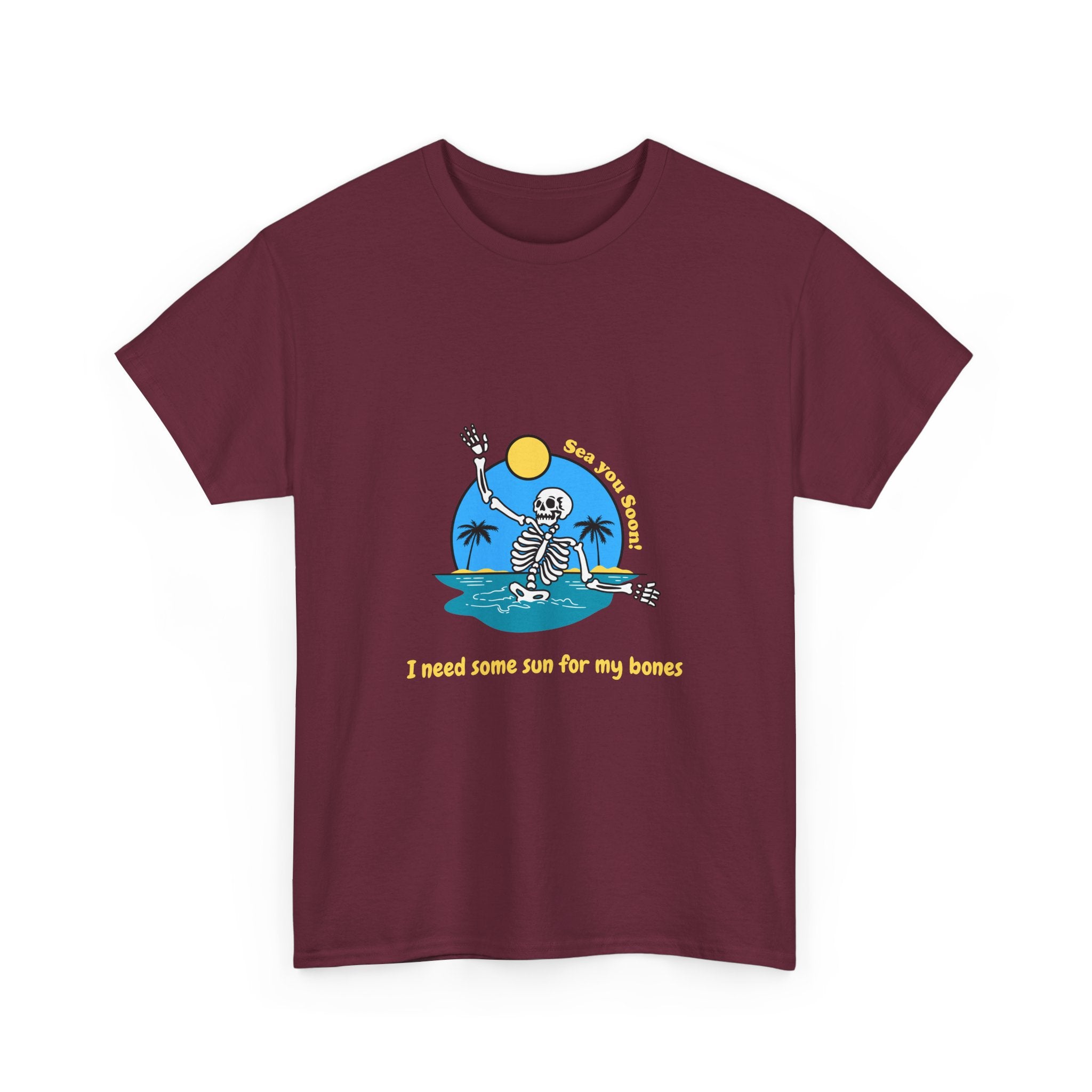 'I Need Some Sun For My Bones' Skeleton Beach Tee