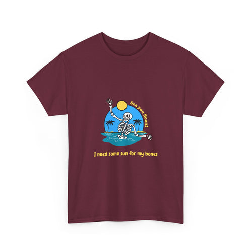 'I Need Some Sun For My Bones' Skeleton Beach Tee