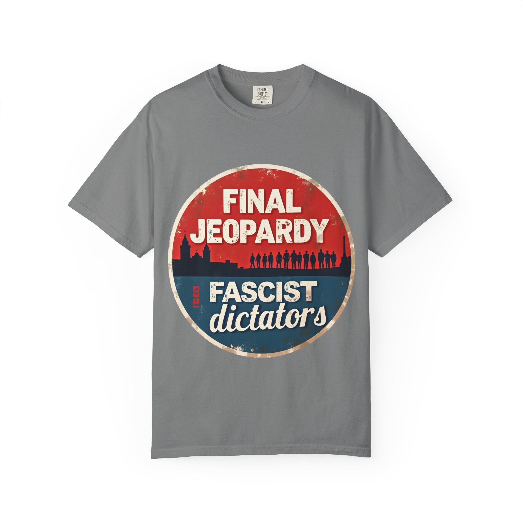 “Final Jeopardy: Fascist Dictators” Vintage Political Graphic Tee