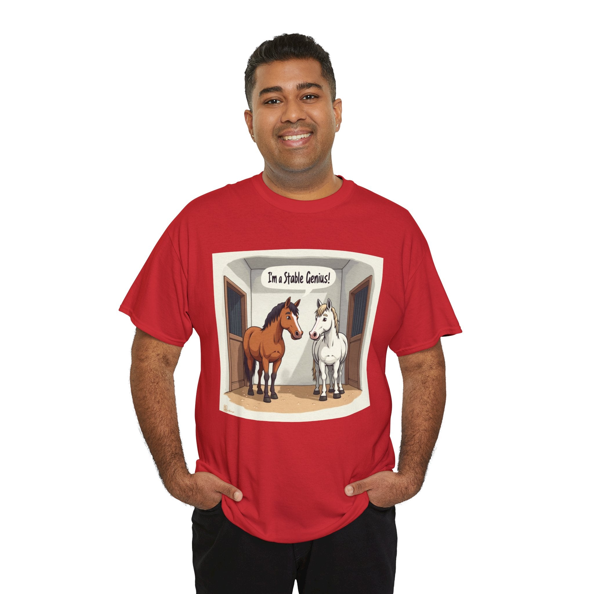 Horse Stable Tee — "I'm Stable Genius" Funny Equestrian T-Shirt