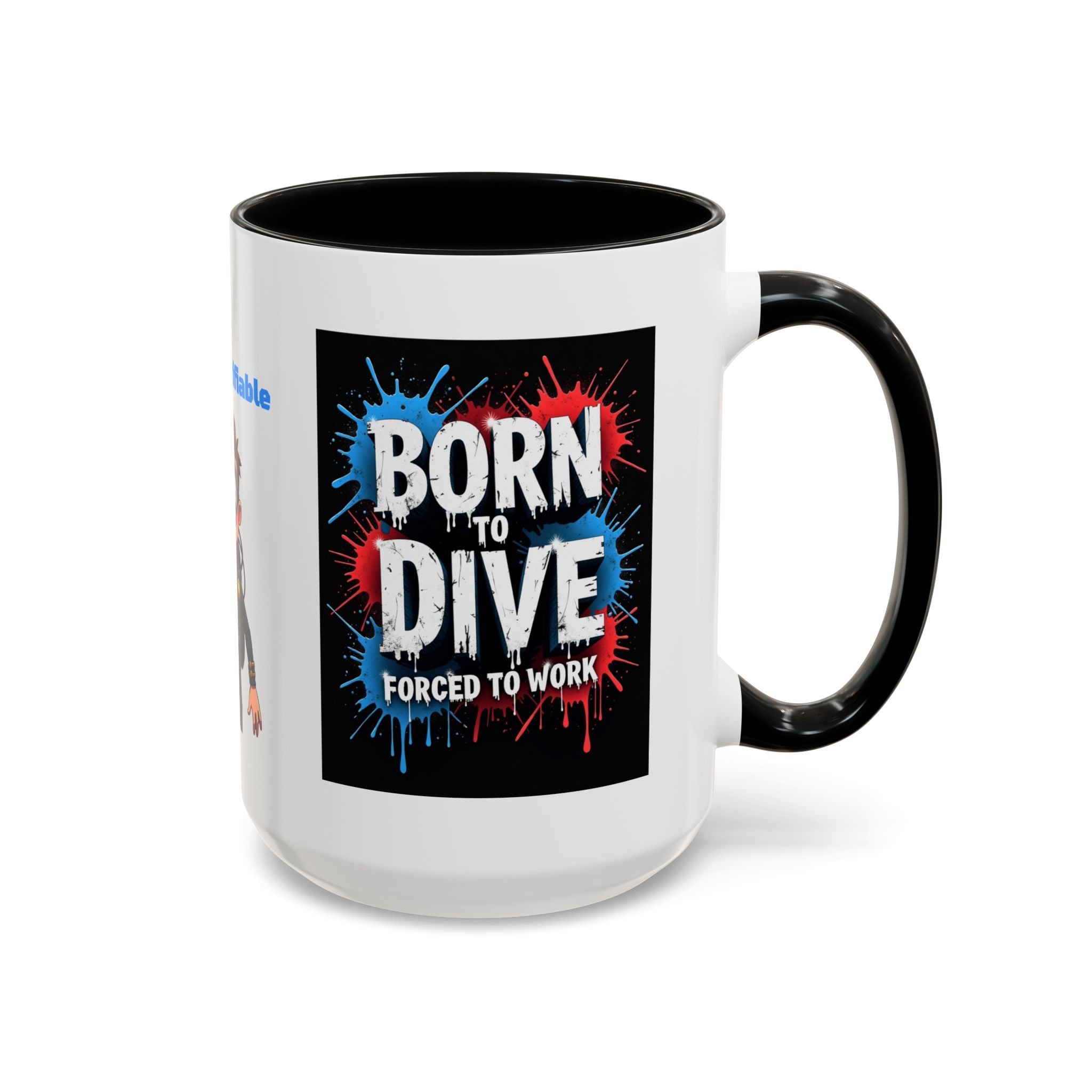 Born to Dive Coffee Mug - 'I'm Certifiable' Scuba Diver Accent Mug (11/15oz)