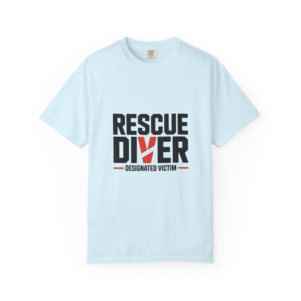 Rescue Diver T‑Shirt — 'Designated Victim' Bold Dive Shirt