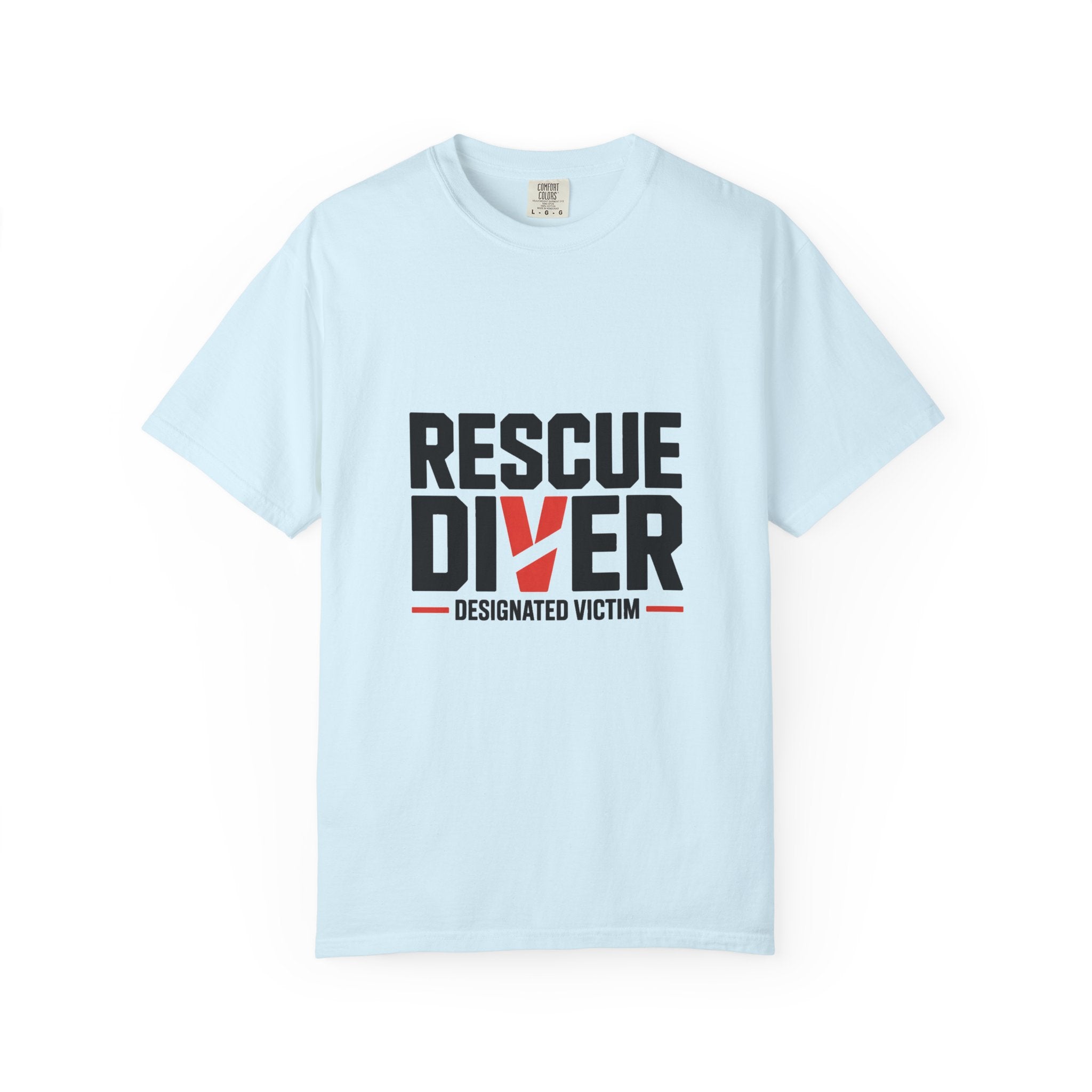 Rescue Diver T‑Shirt — 'Designated Victim' Bold Dive Shirt
