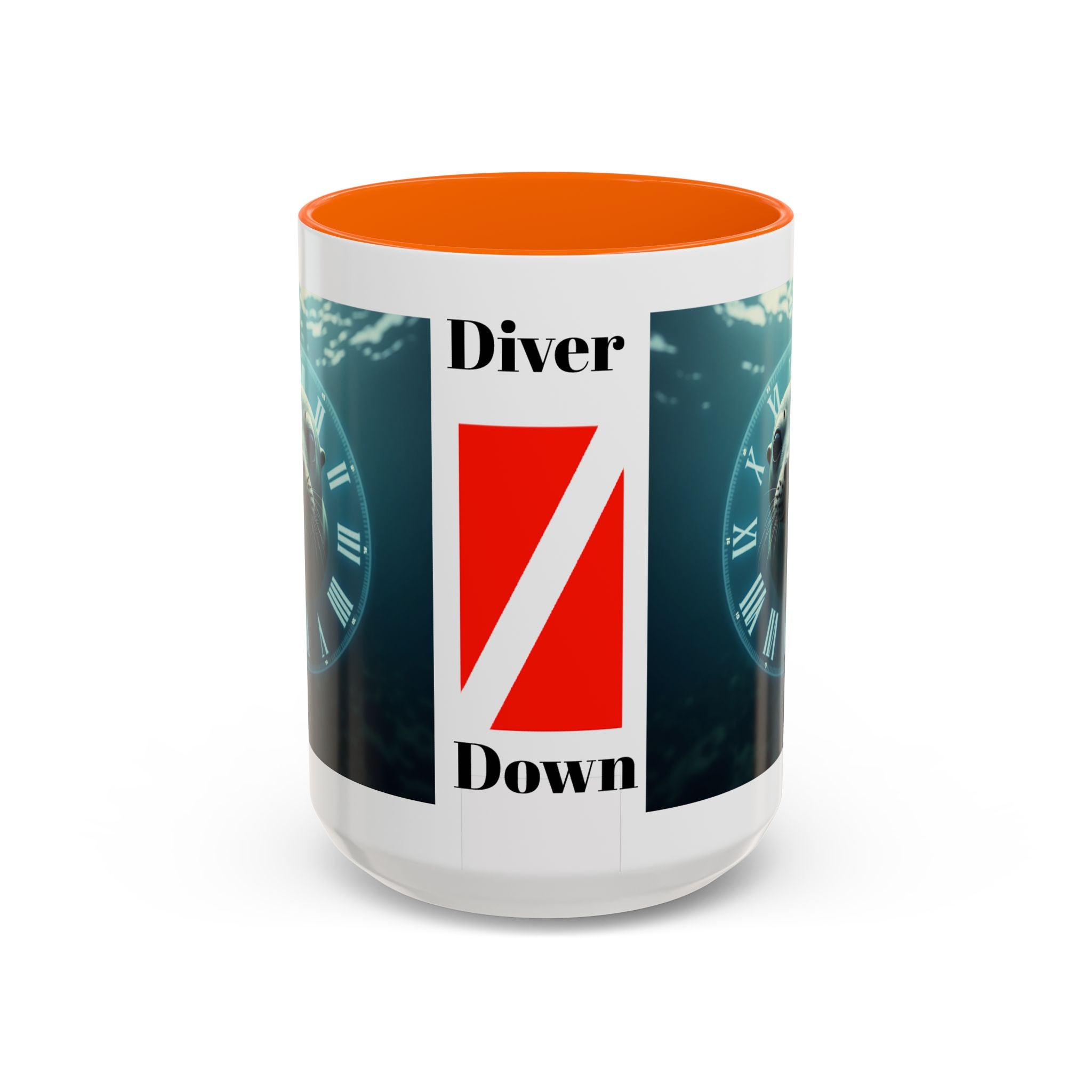 Seal Clock Accent Coffee Mug — Nautical Ocean Animal Coffee Cup (11/15 oz)