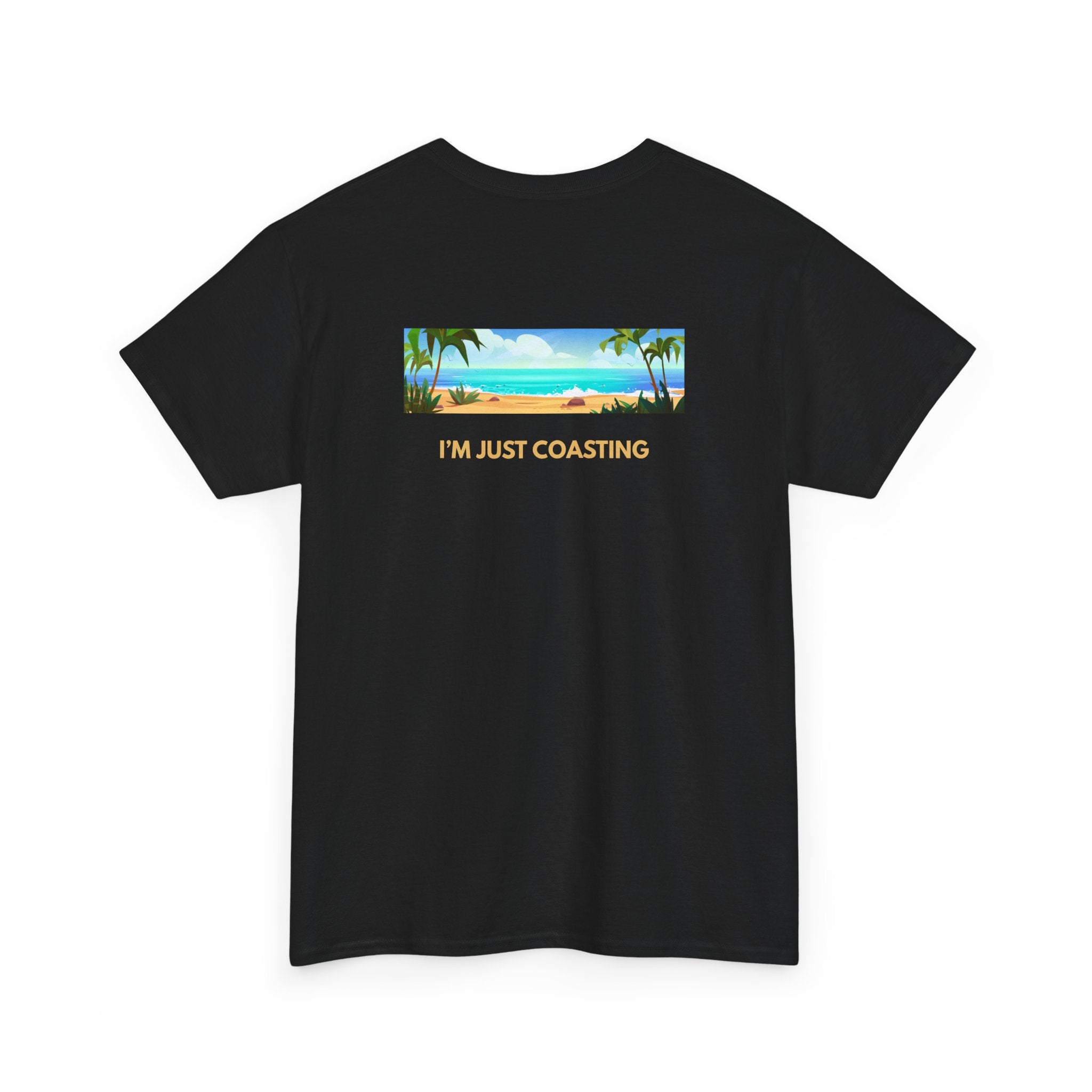 Beach Vibes Tee — "I'm Just Coasting" Coastal Graphic T-Shirt