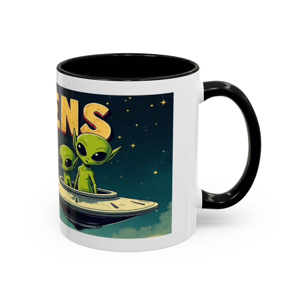 Alien Coffee Mug — "We Are Aliens" Retro UFO Accent Mug (11/15oz)