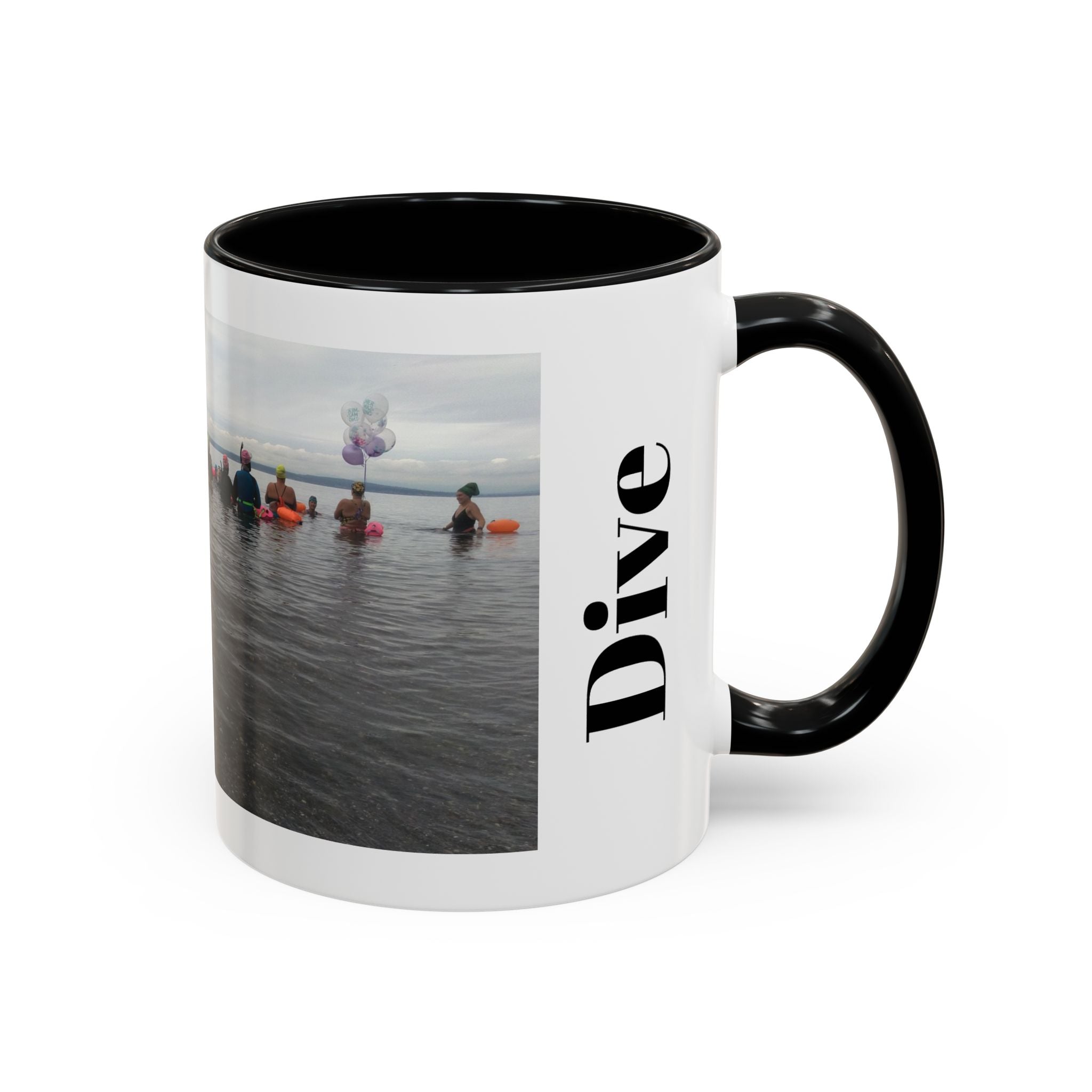 Free Divers Photo Accent Coffee Mug – Scenic Sea Diving Crew 11oz/15oz