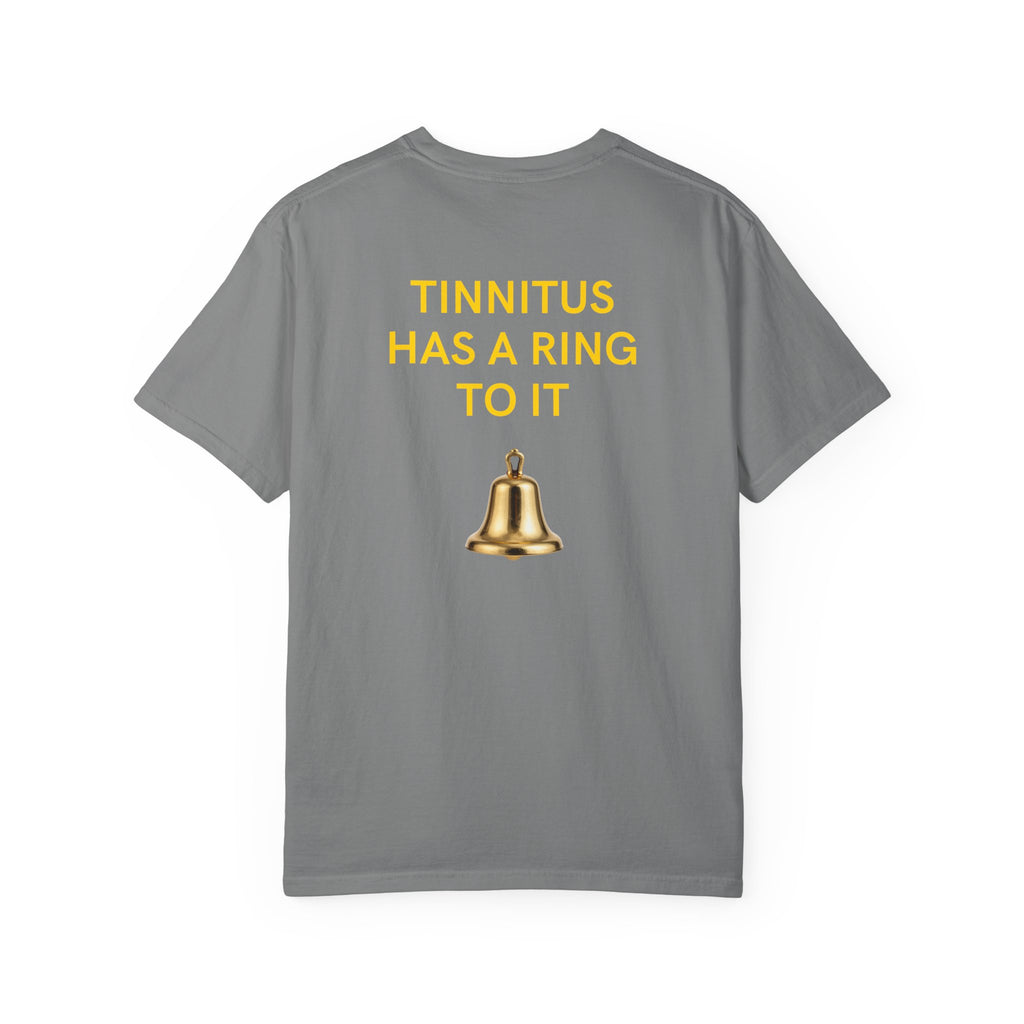 "Tinnitus Has a Ring to It" Graphic Tee (Bell Design)