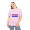 Broken News Tee — Retro Red & Blue Graphic T-Shirt