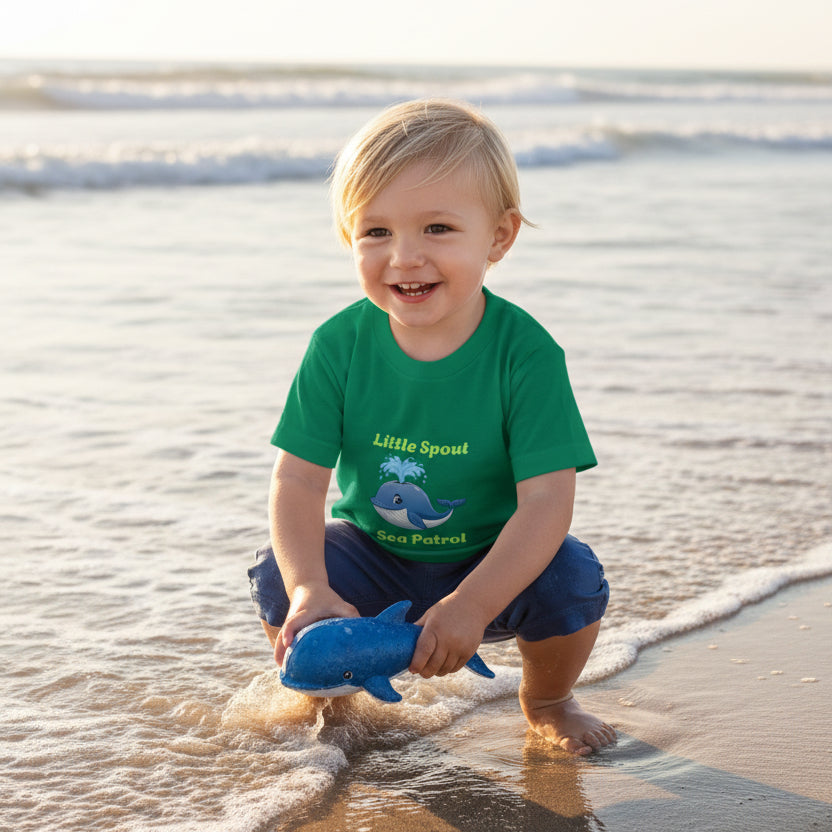 Little Spout Sea Patrol Toddler Tee — Cute Whale Kids Shirt
