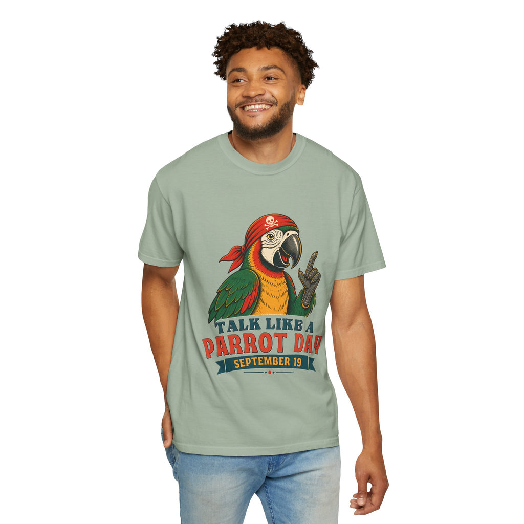 Talk Like a Pirate Day T-Shirt – September 19 Pirate Parrot Graphic Tee