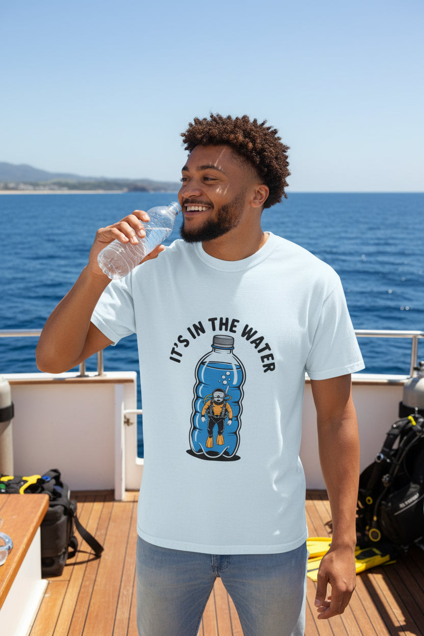It's in the Water T-Shirt — Scuba Diver Bottle Graphic Tee