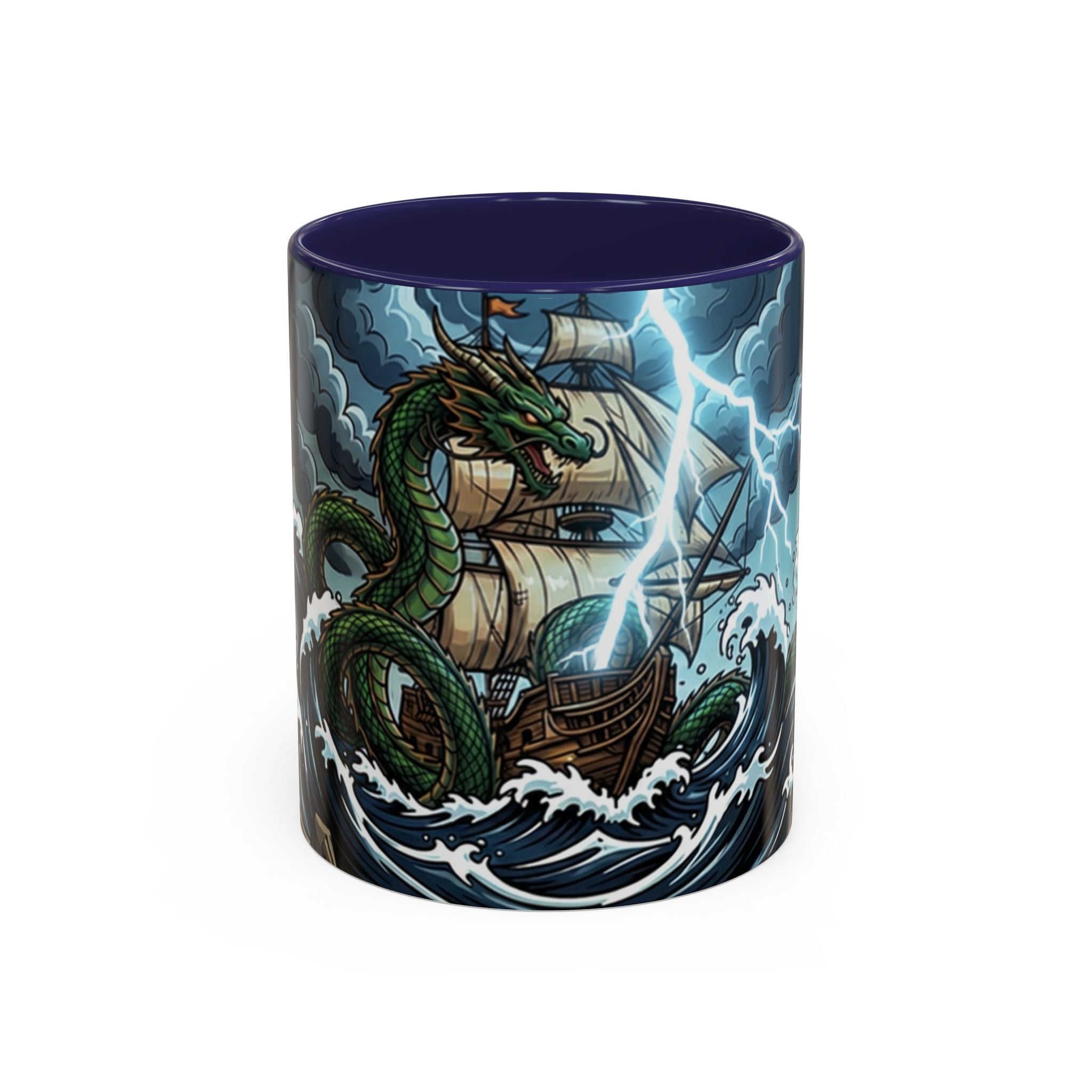Sea Serpent Coffee Mug – Nautical Storm Art | Species Ink