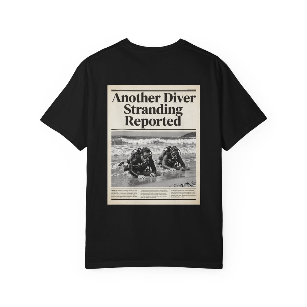Vintage Newspaper 'Another Diver Stranding Reported' T-Shirt