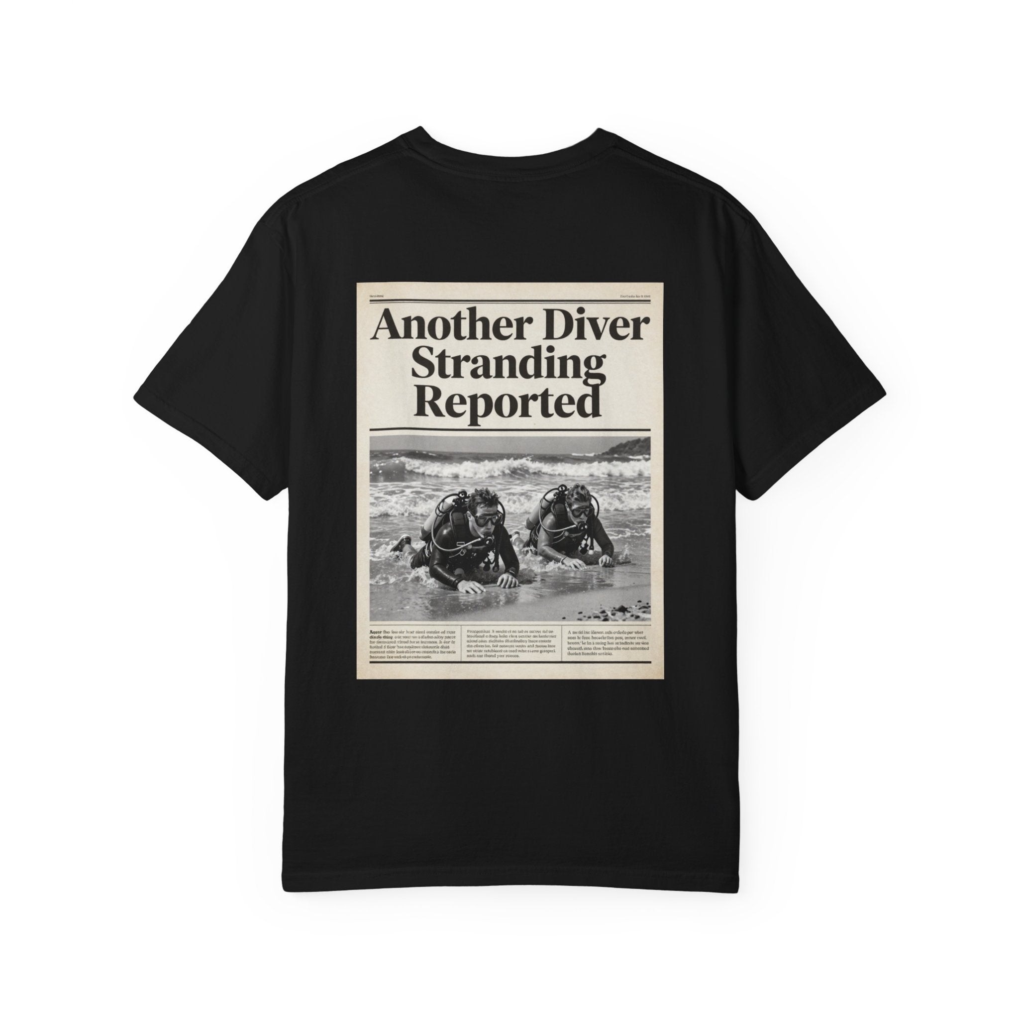 Vintage Newspaper 'Another Diver Stranding Reported' T-Shirt