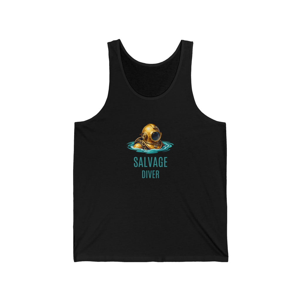 Salvage Diver Tank Top — Vintage Diving Helmet Graphic Beach Shirt