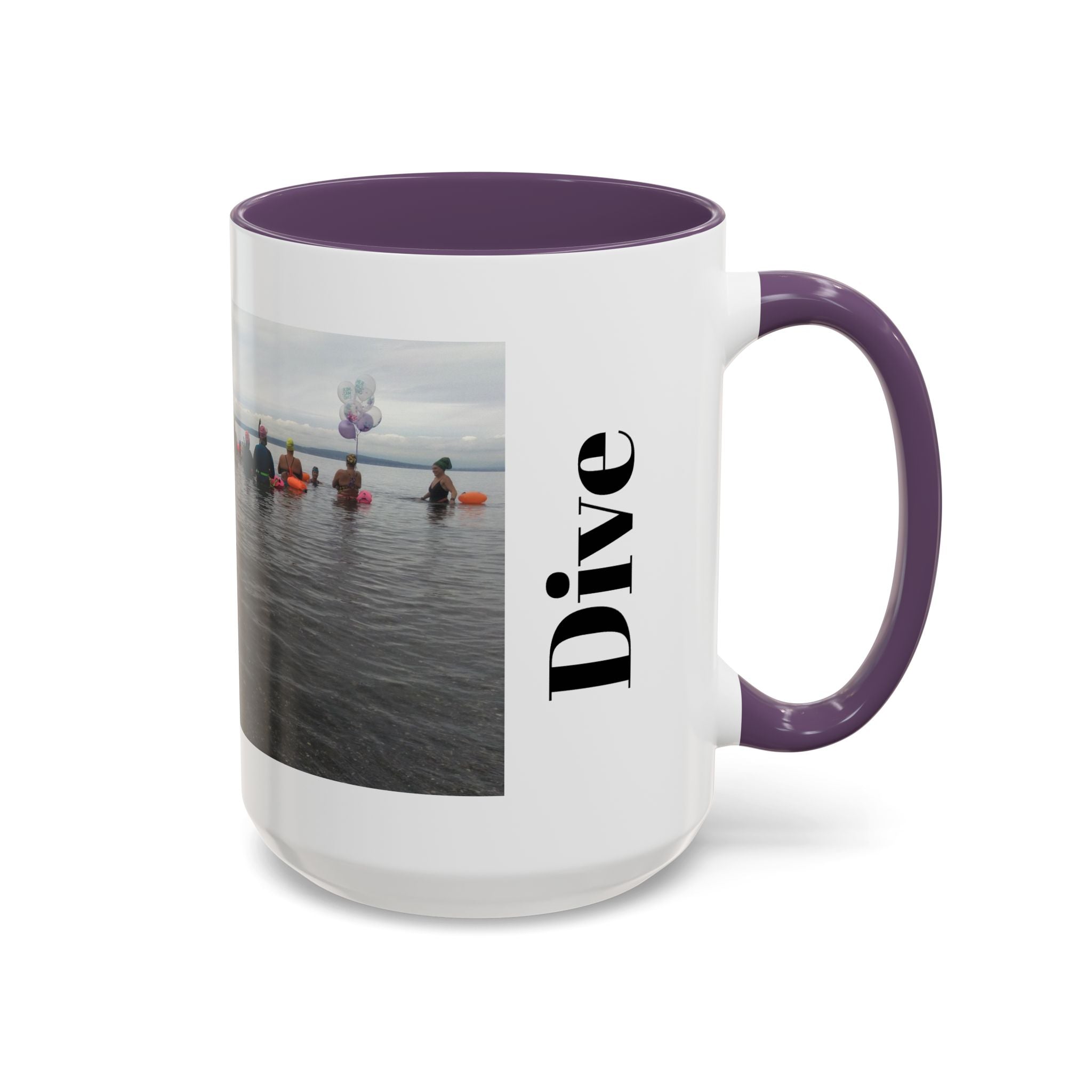 Free Divers Photo Accent Coffee Mug – Scenic Sea Diving Crew 11oz/15oz