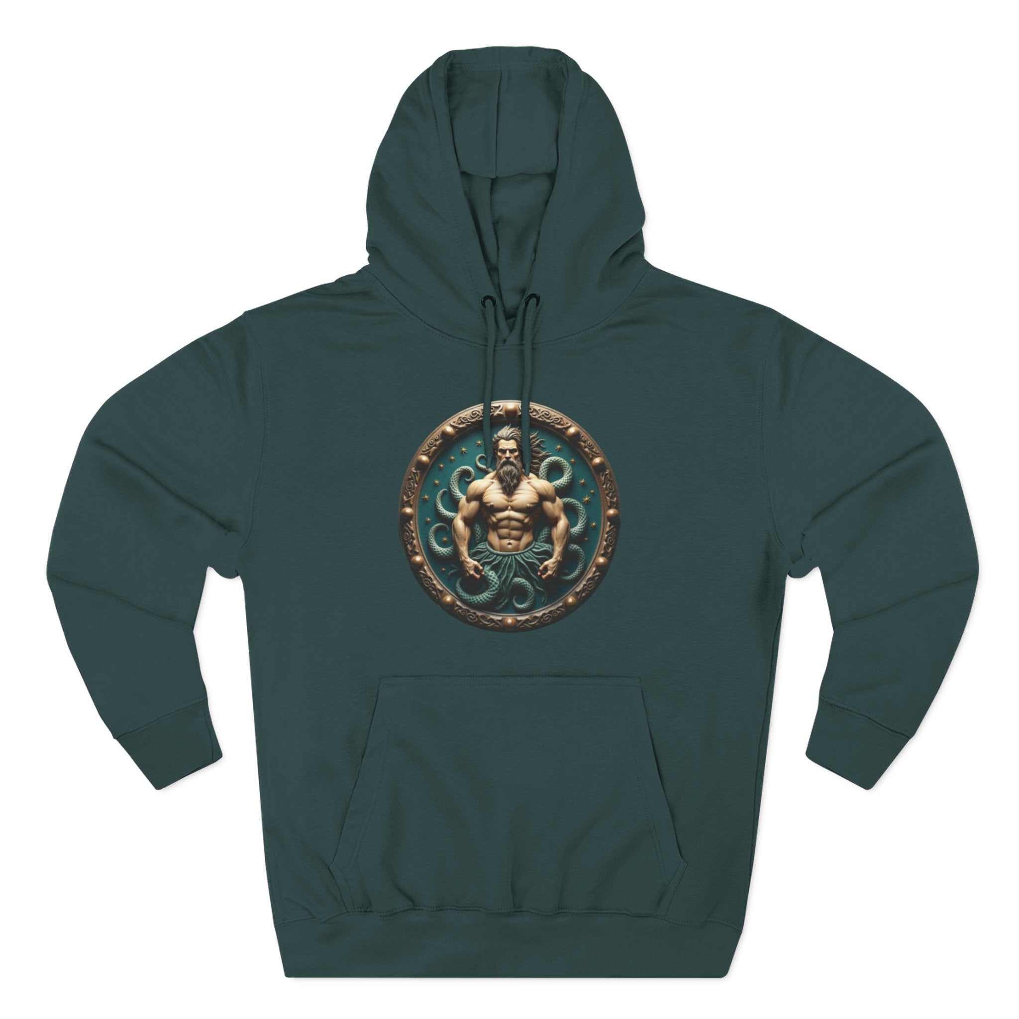 Trident Warrior Hoodie — Mythic Neptune Muscle Graphic Hoodie