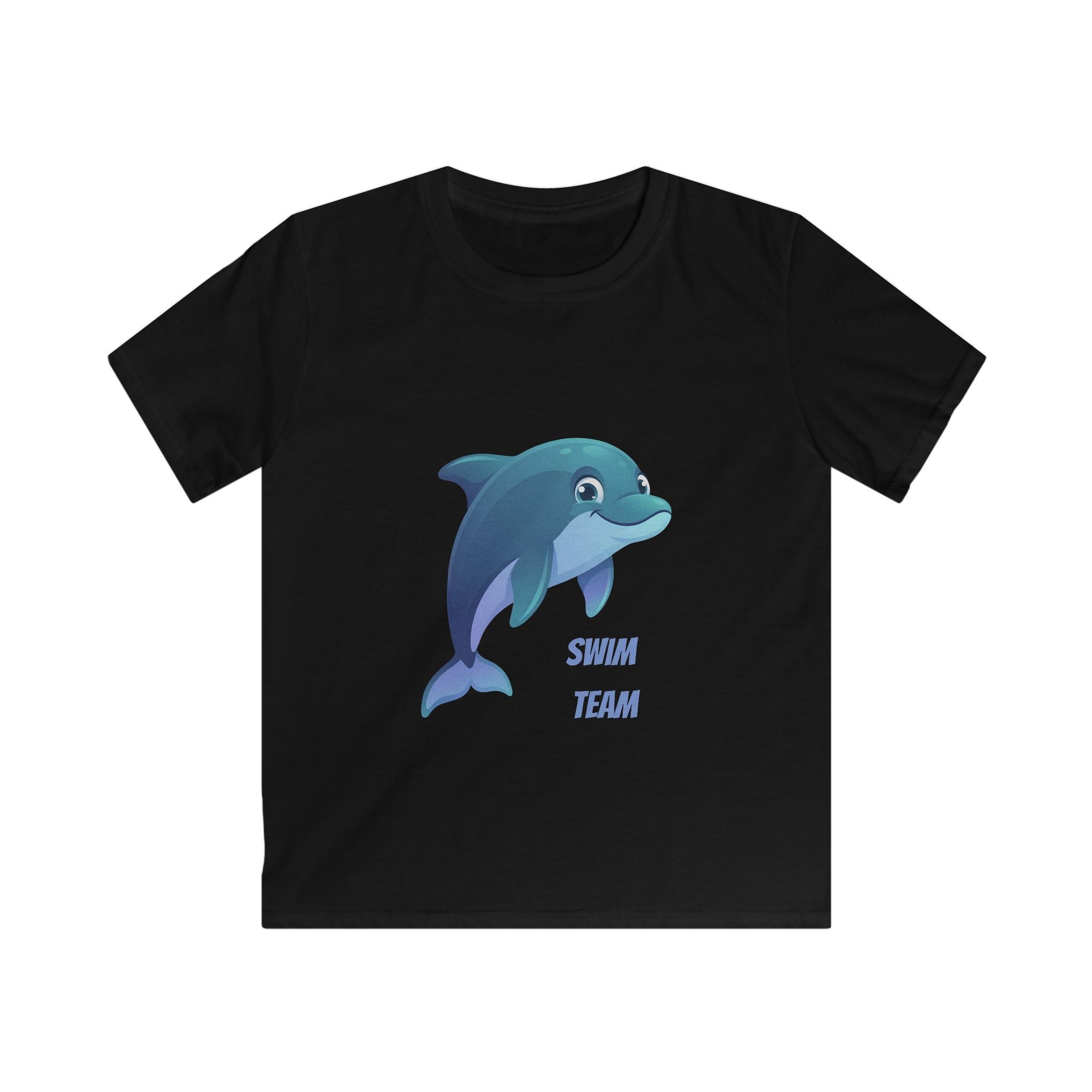 Kids Swim Team T‑Shirt — Cute Dolphin Graphic Tee for Children