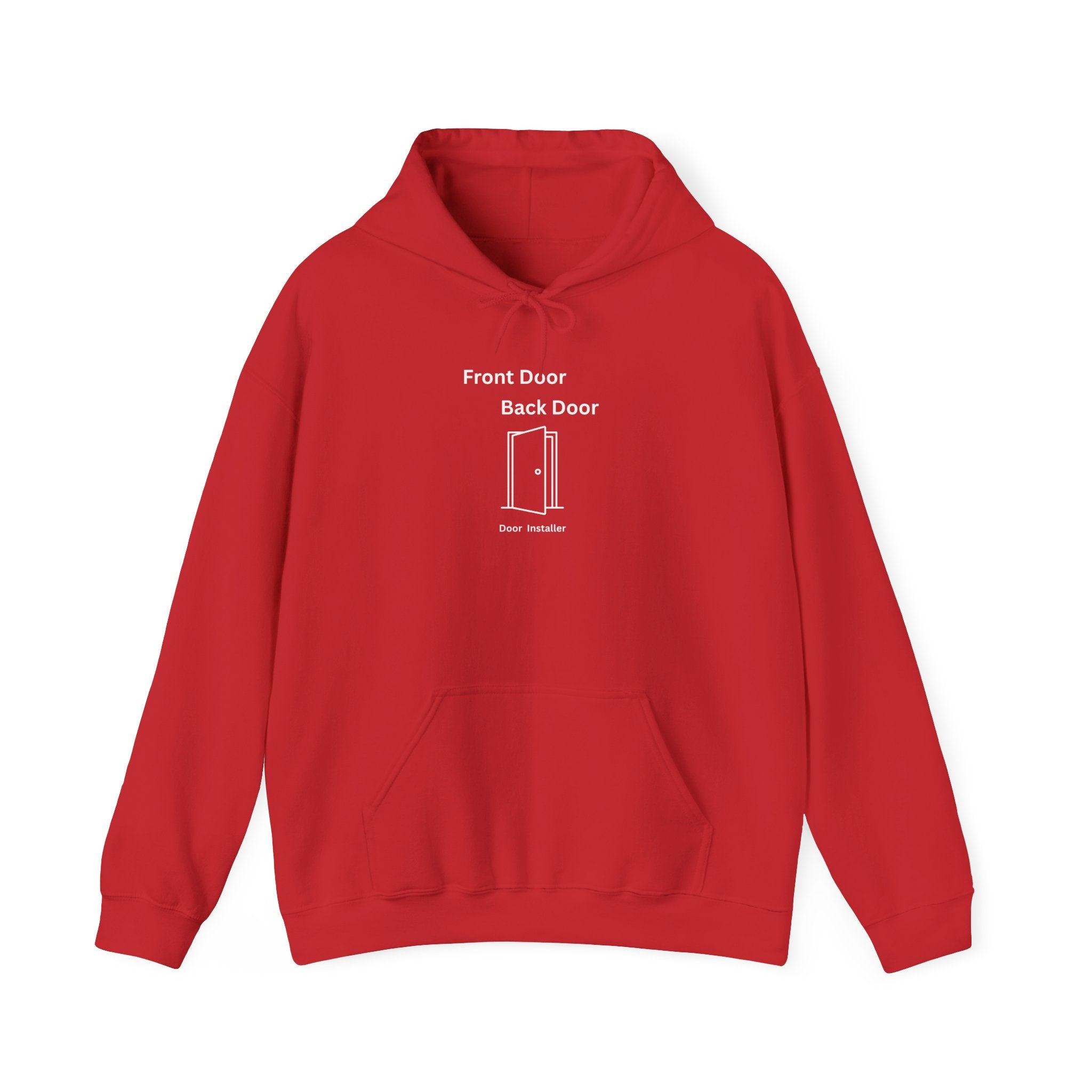 Back Door Installer Hoodie — Funny Door Installer Crewneck for Tradesmen