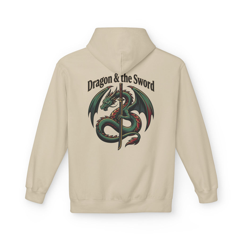 Dragon & the Sword Hoodie — Medieval Fantasy Dragon Graphic Pullover