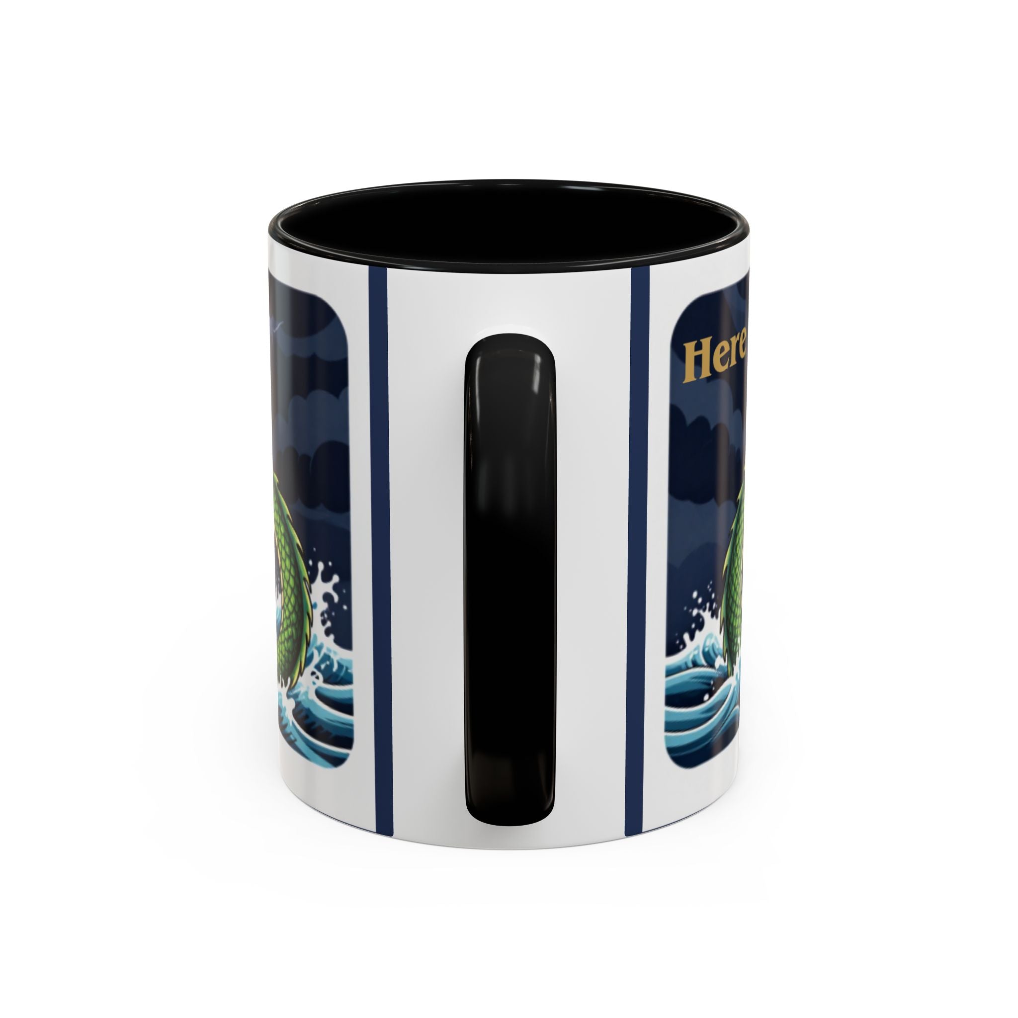Green Dragon "Here Be Dragons" Fantasy Coffee Mug