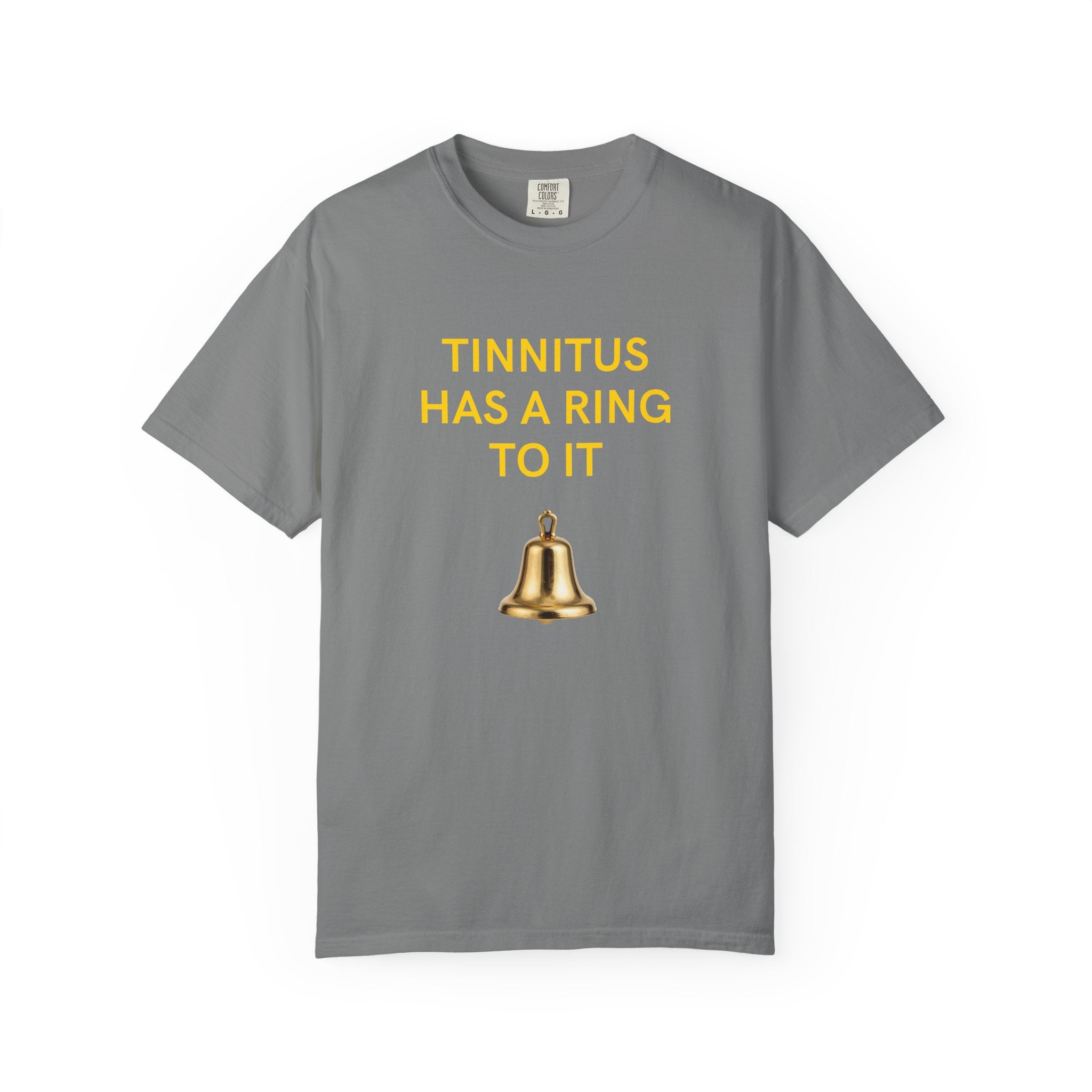 "Tinnitus Has a Ring to It" Graphic Tee (Bell Design)