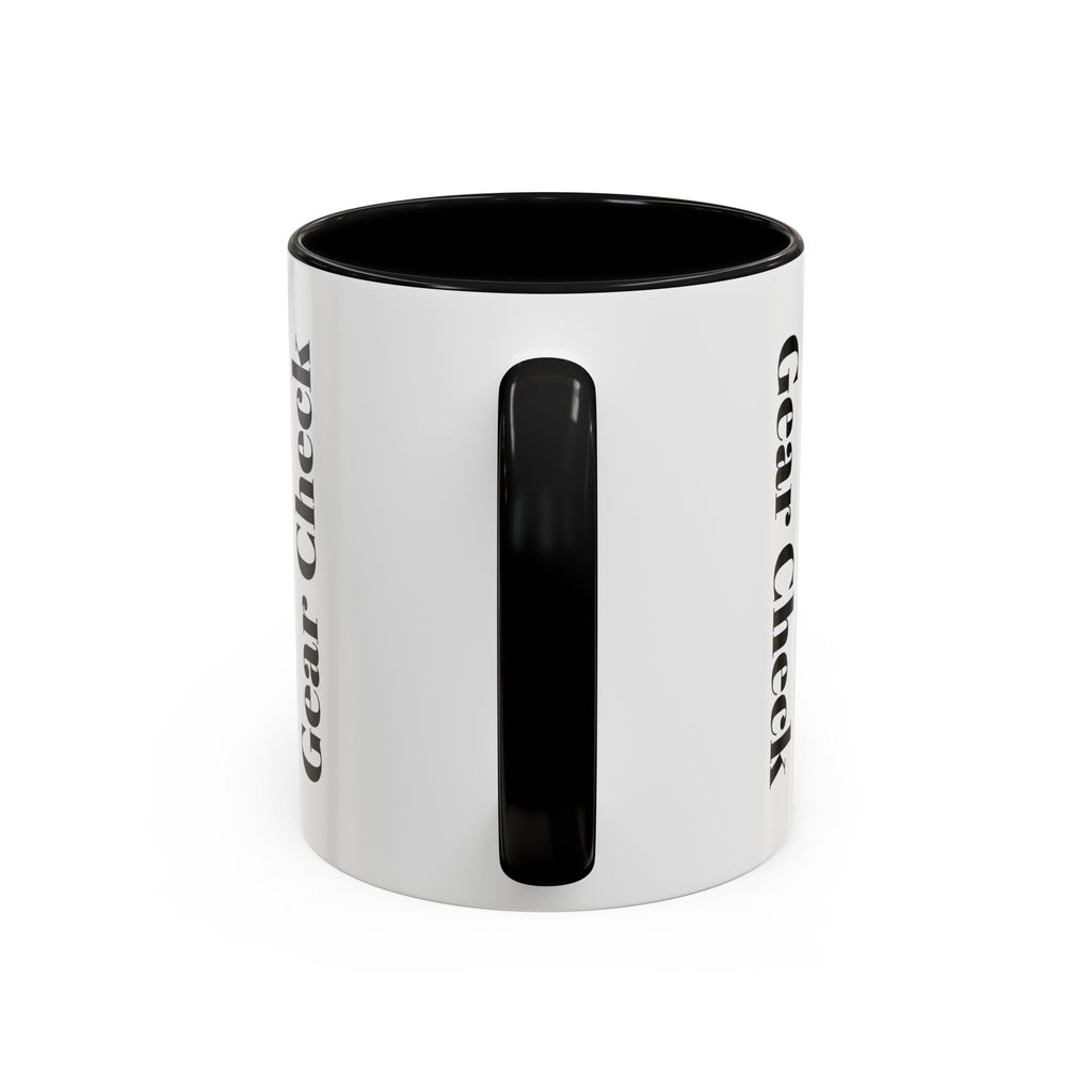 Hockey 'Gear Check' Accent Coffee Mug — Funny Hockey Player Illustration (11/15oz)