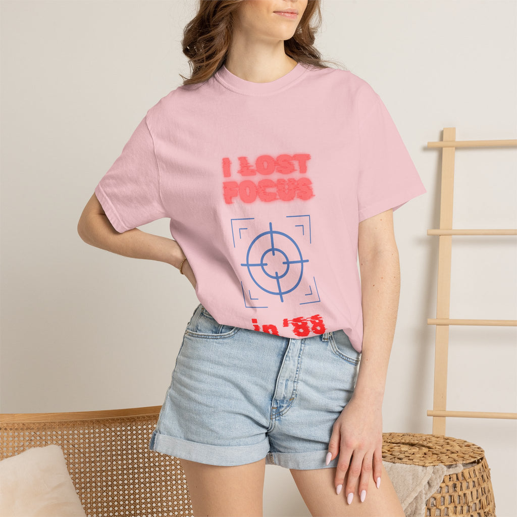 I lost my focus in '88 Tee - Retro Neon Target Graphic T-Shirt