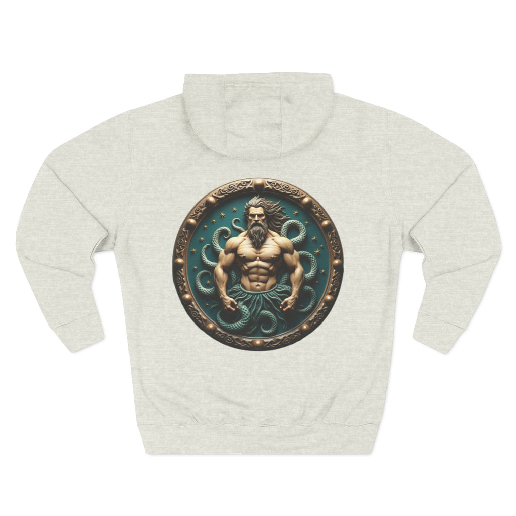 Trident Warrior Hoodie — Mythic Neptune Muscle Graphic Hoodie