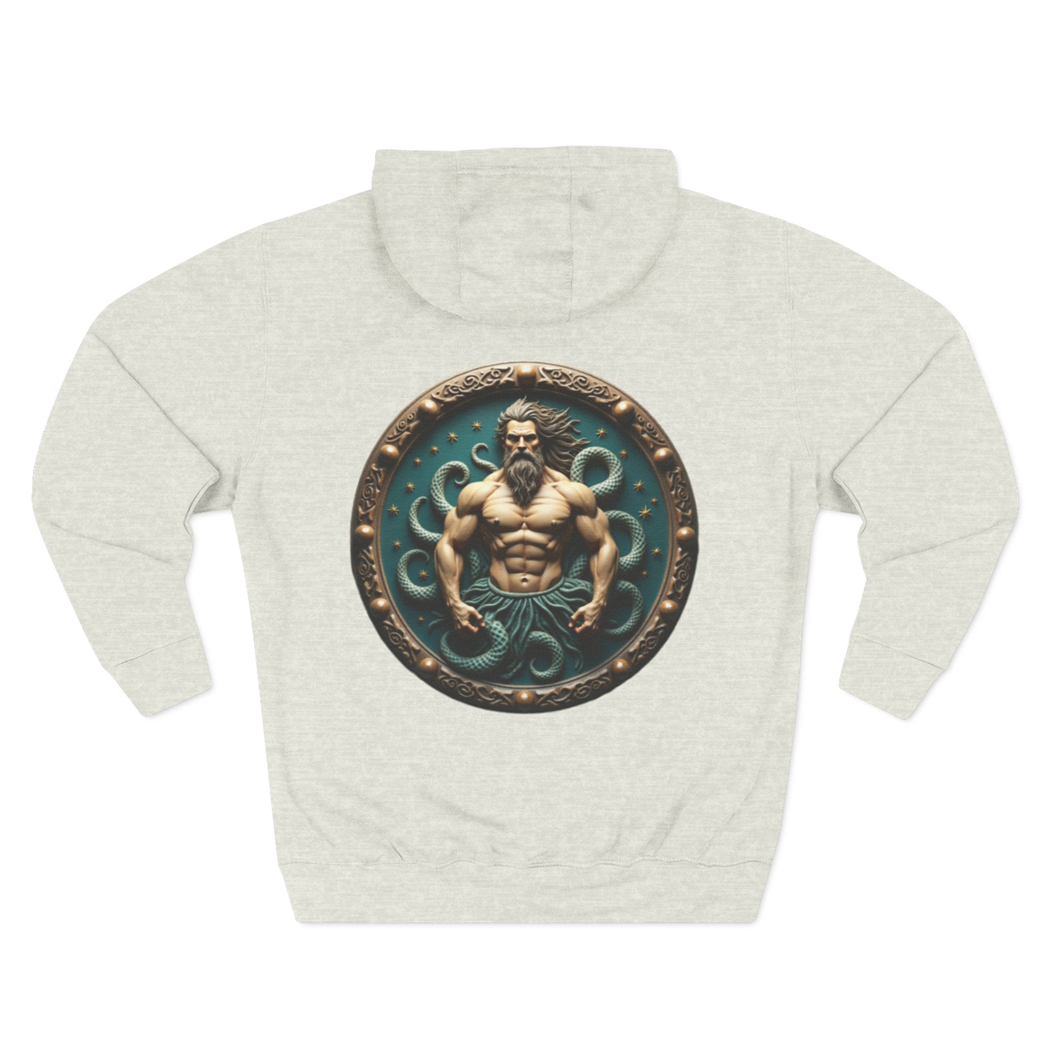 Trident Warrior Hoodie — Mythic Neptune Muscle Graphic Hoodie