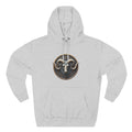 Ram Head Medallion Hoodie — Brass Zodiac/Buckram Graphic