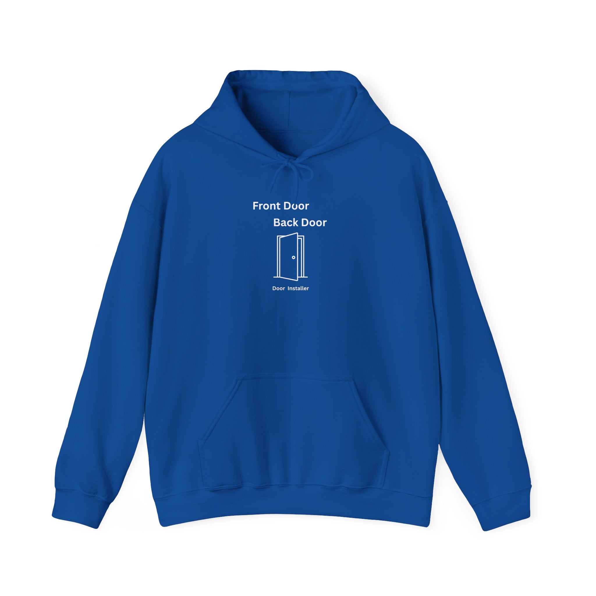 Back Door Installer Hoodie — Funny Door Installer Crewneck for Tradesmen